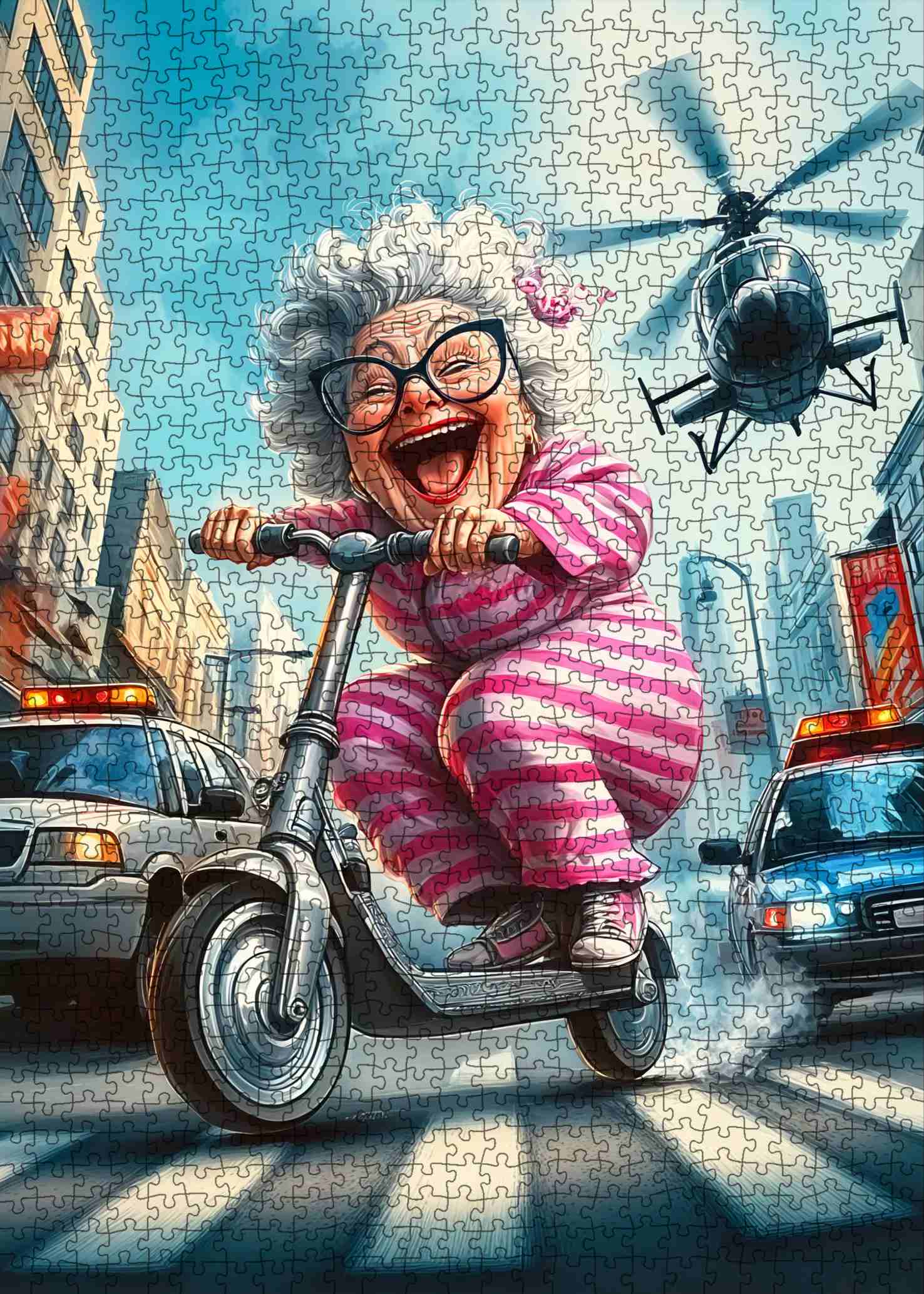 tucocoo-jigsaw-puzzles-laughing-grandma-scooter-puzzle-1000-teile image 2