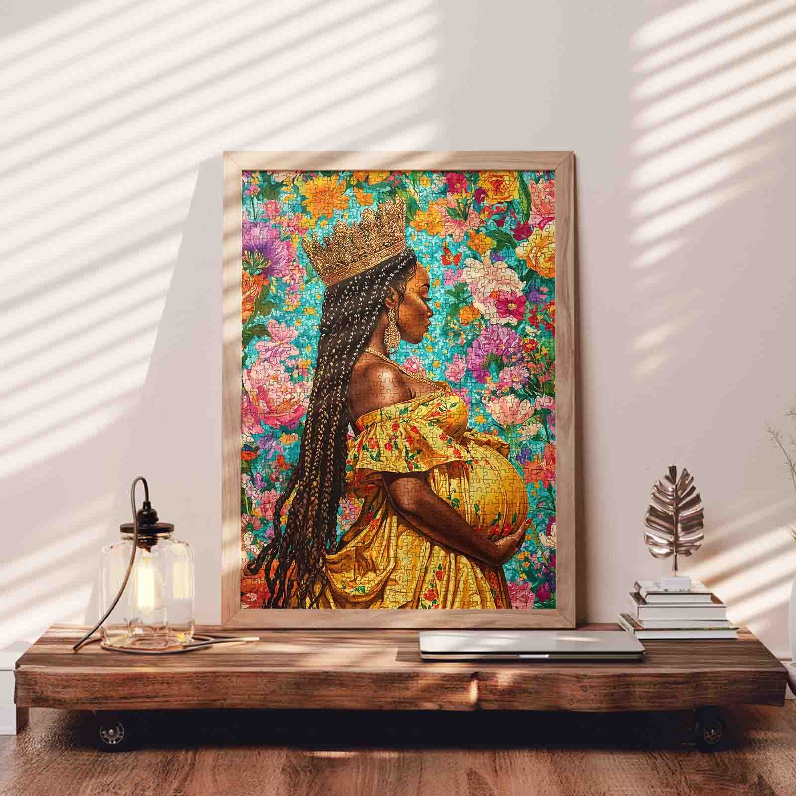 tucocoo-floral-queen-mother-portrait-puzzle-1000-teile-blumen image 3