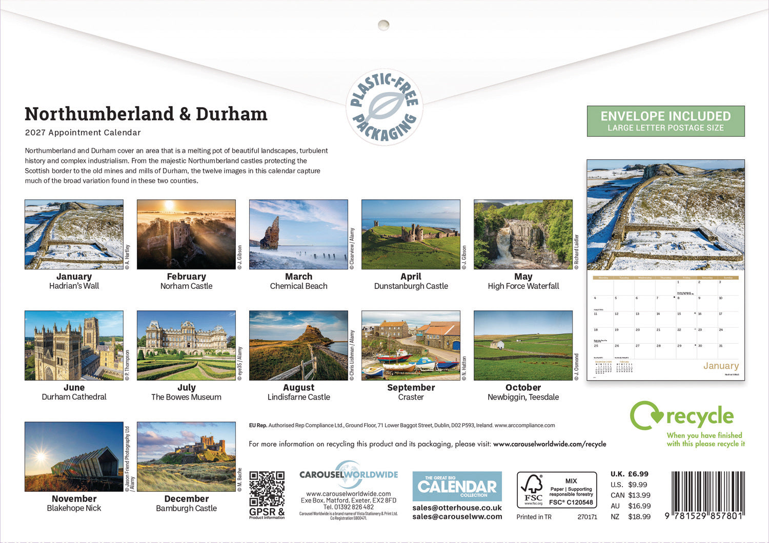 otter-house-northumberland-durham-wandkalender-a4-2027 image 2