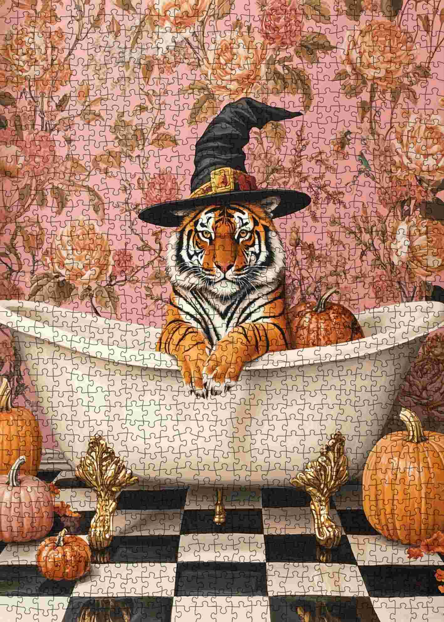 tucocoo-tiger-in-bathtub-fantasy-puzzle-1000-teile-halloween image 2