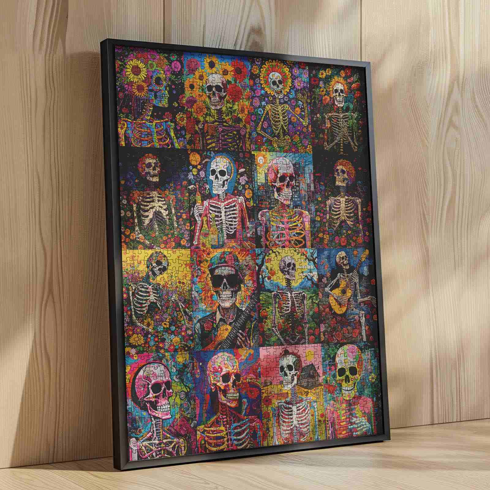 tucocoo-colorful-skeleton-collage-puzzle-1000-teile-skelett image 4
