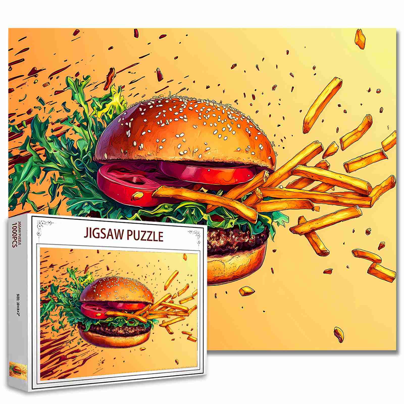 tucocoo-jigsaw-puzzles-burger-und-pommes-puzzle-1000-teile image 1