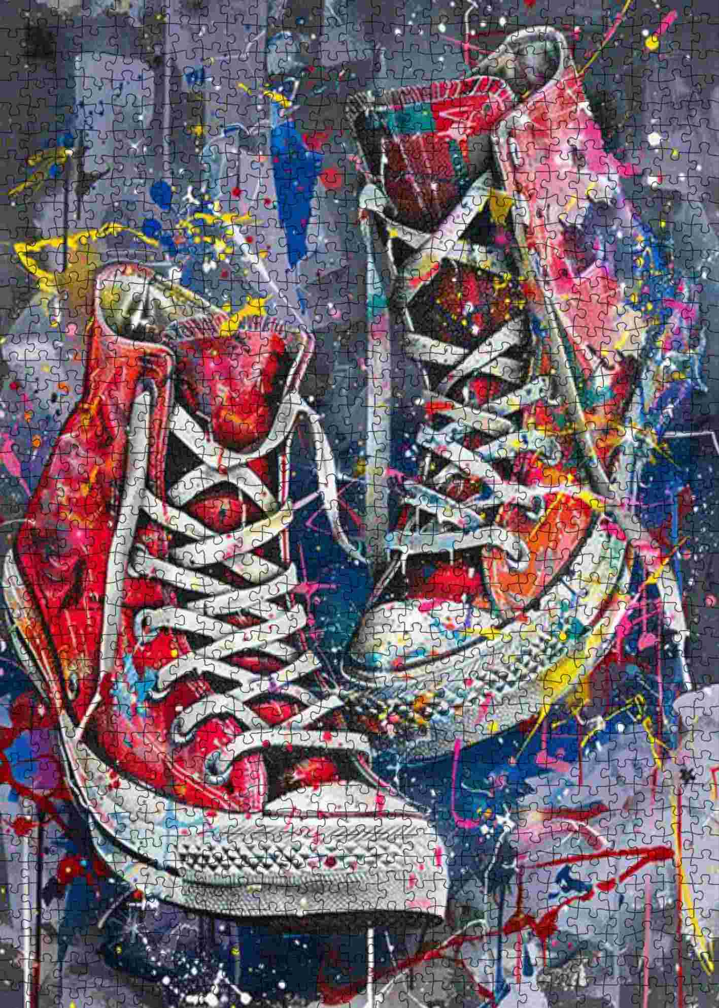 tucocoo-jigsaw-puzzles-red-graffiti-sneakers-puzzle-1000-teile image 2