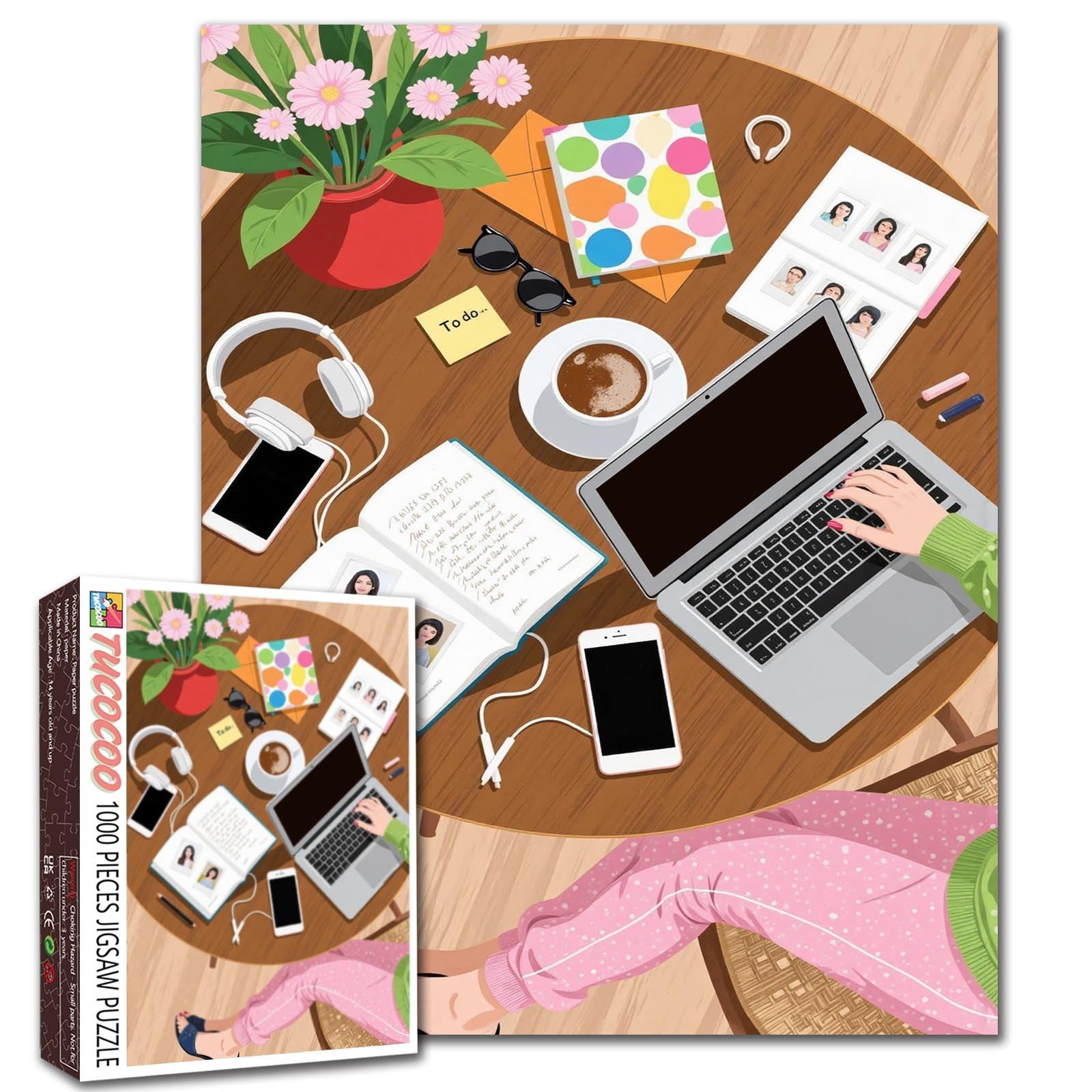 tucocoo-jigsaw-puzzles-creative-workday-puzzle-1000-teile-schreibtisch image 1