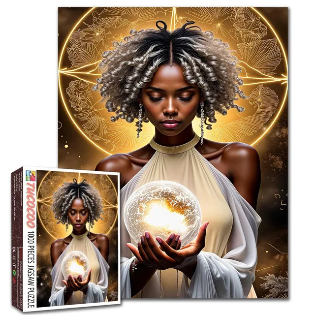 tucocoo-golden-halo-serenity-puzzle-1000-teile-gold image 1