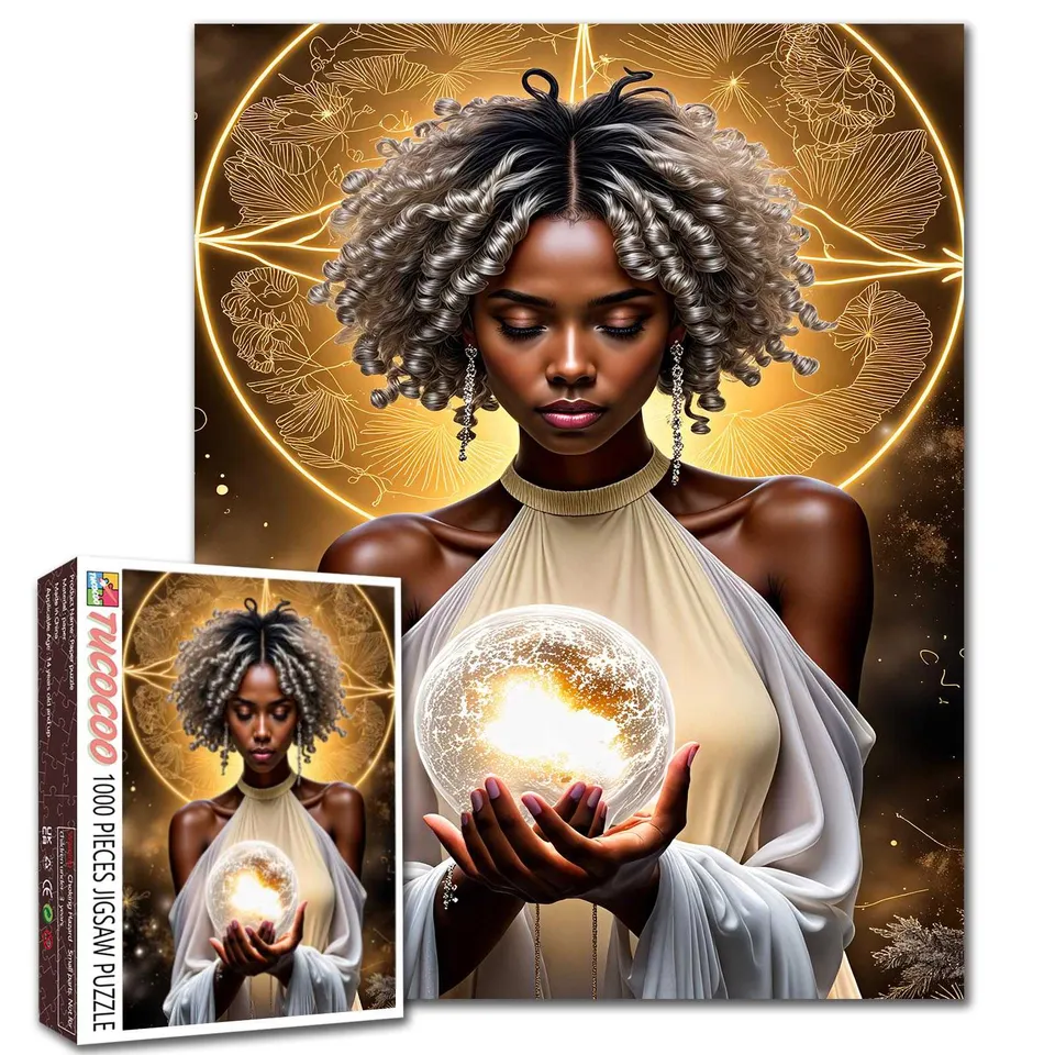 tucocoo-golden-halo-serenity-puzzle-1000-teile-gold image 1