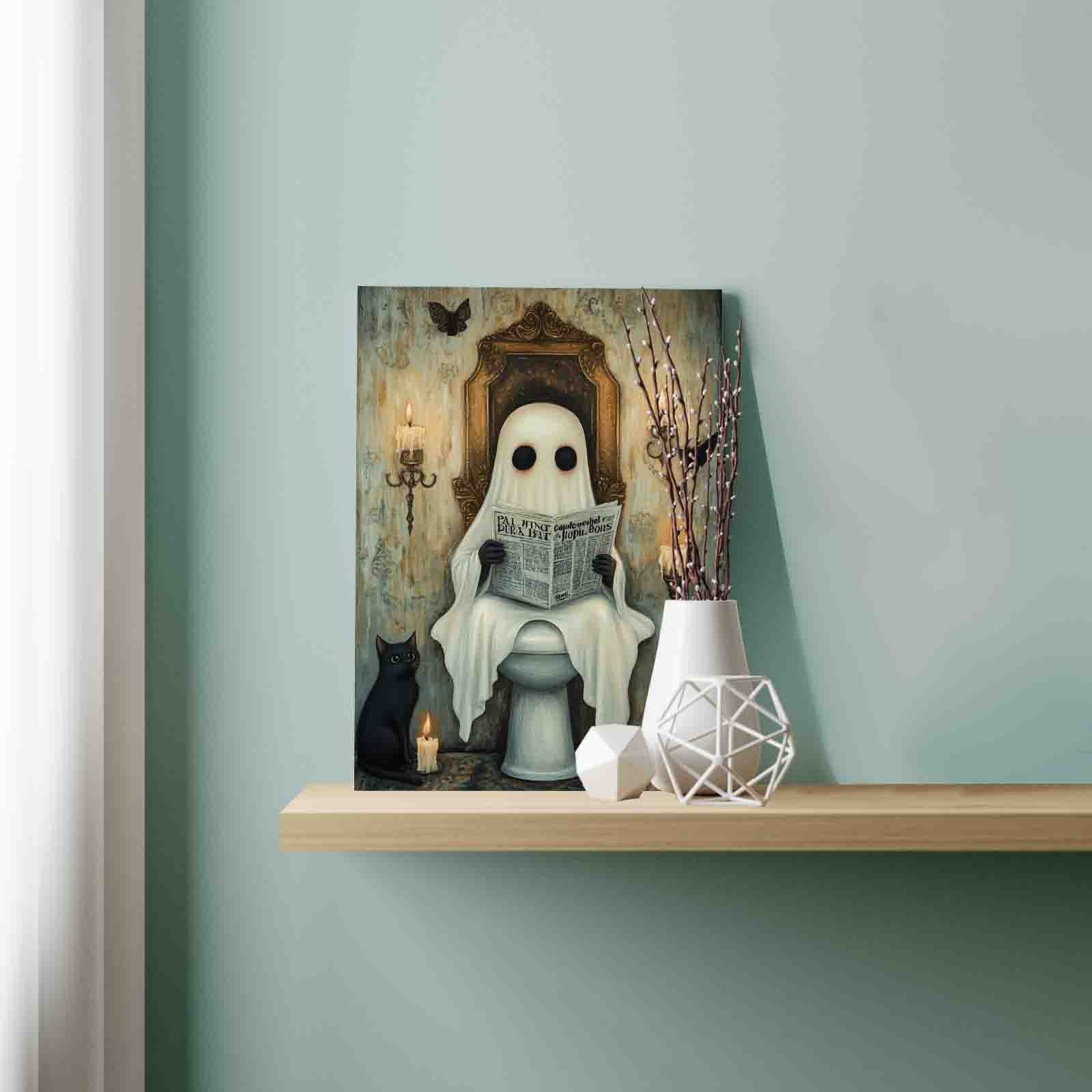 tucocoo-paint-by-numbers-ghost-with-newspaper-and-black-cat-40x50-halloween image 3