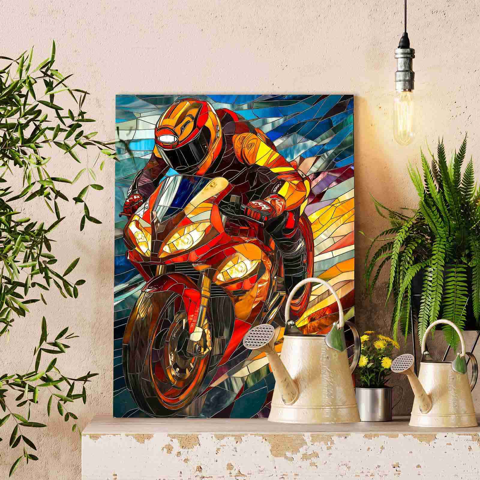 tucocoo-stained-glass-rider-malen-nach-zahlen-40x50-bunt image 2