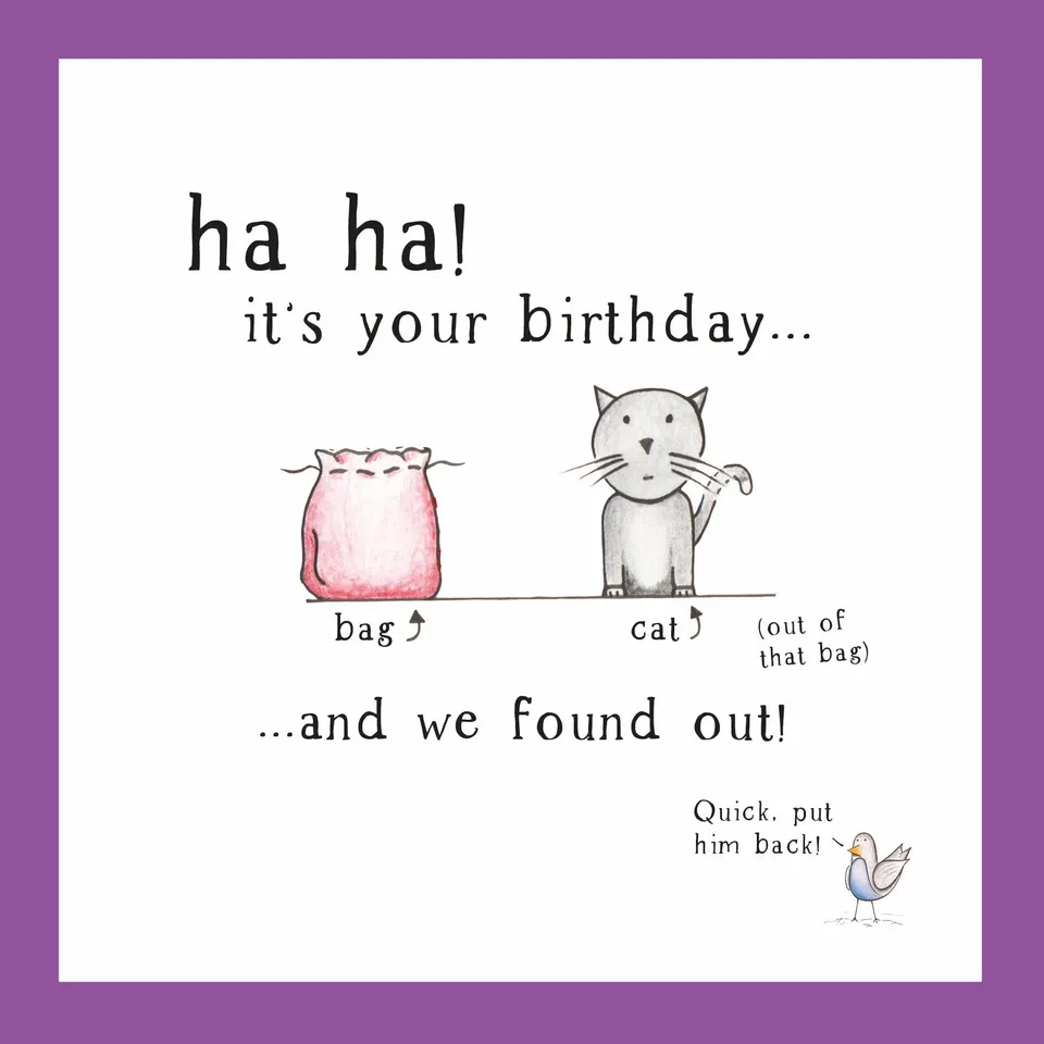 otter-house-alec-s-cards-gru-karte-cat-out-of-the-bag image 1