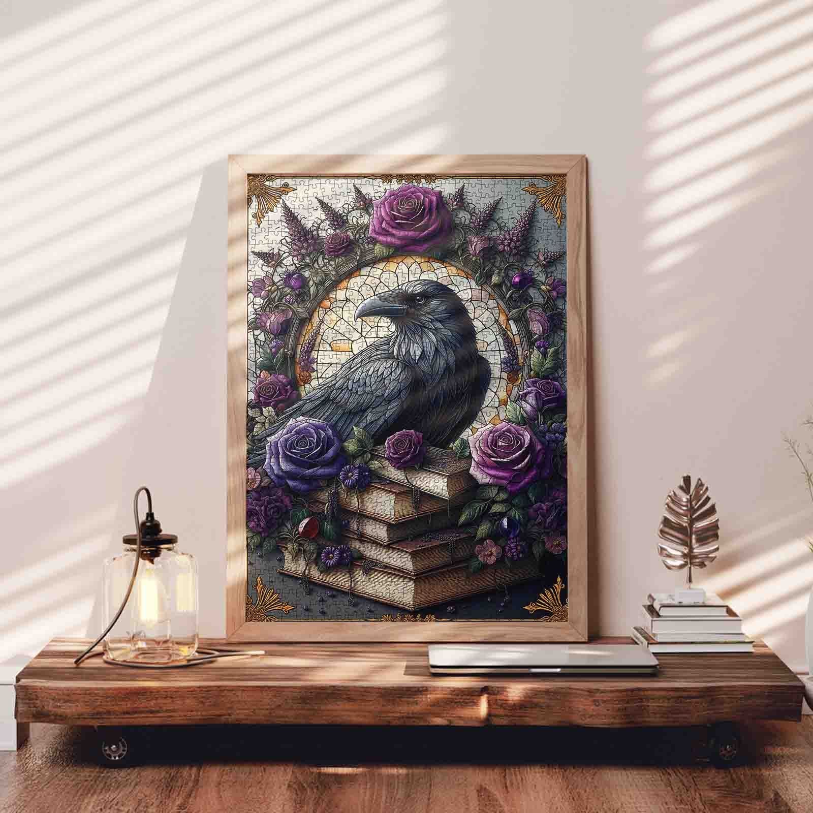 tucocoo-jigsaw-puzzles-raven-and-roses-puzzle-1000-teile-rabe image 3