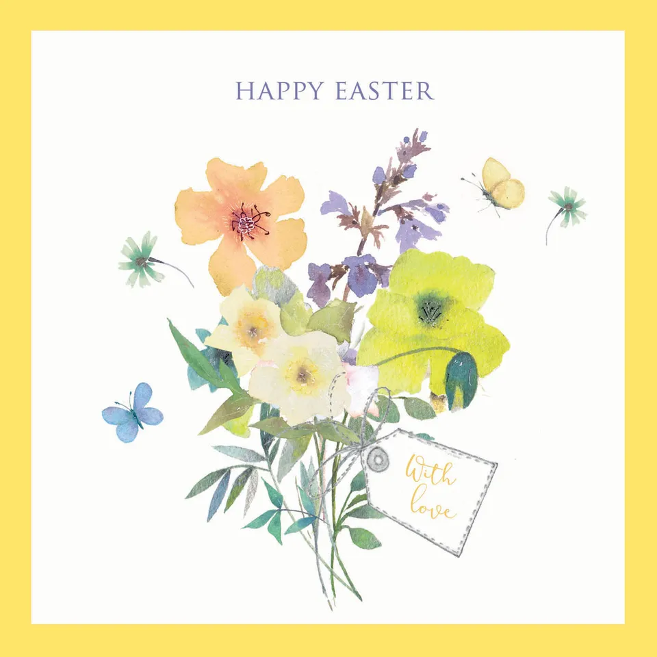 otter-house-greetings-cards-easter-floral-bouquet-osterkarten-5er-pack image 1