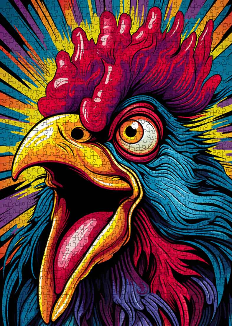 tucocoo-pop-art-rooster-puzzle-1000-teile-hahn image 2
