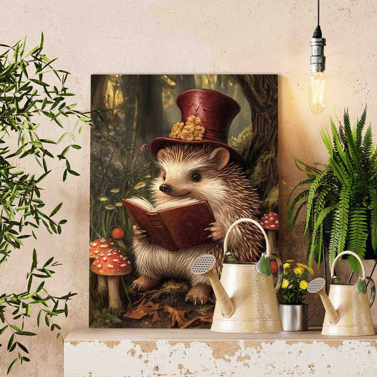 tucocoo-reading-hedgehog-malen-nach-zahlen-igel-40x50 image 2