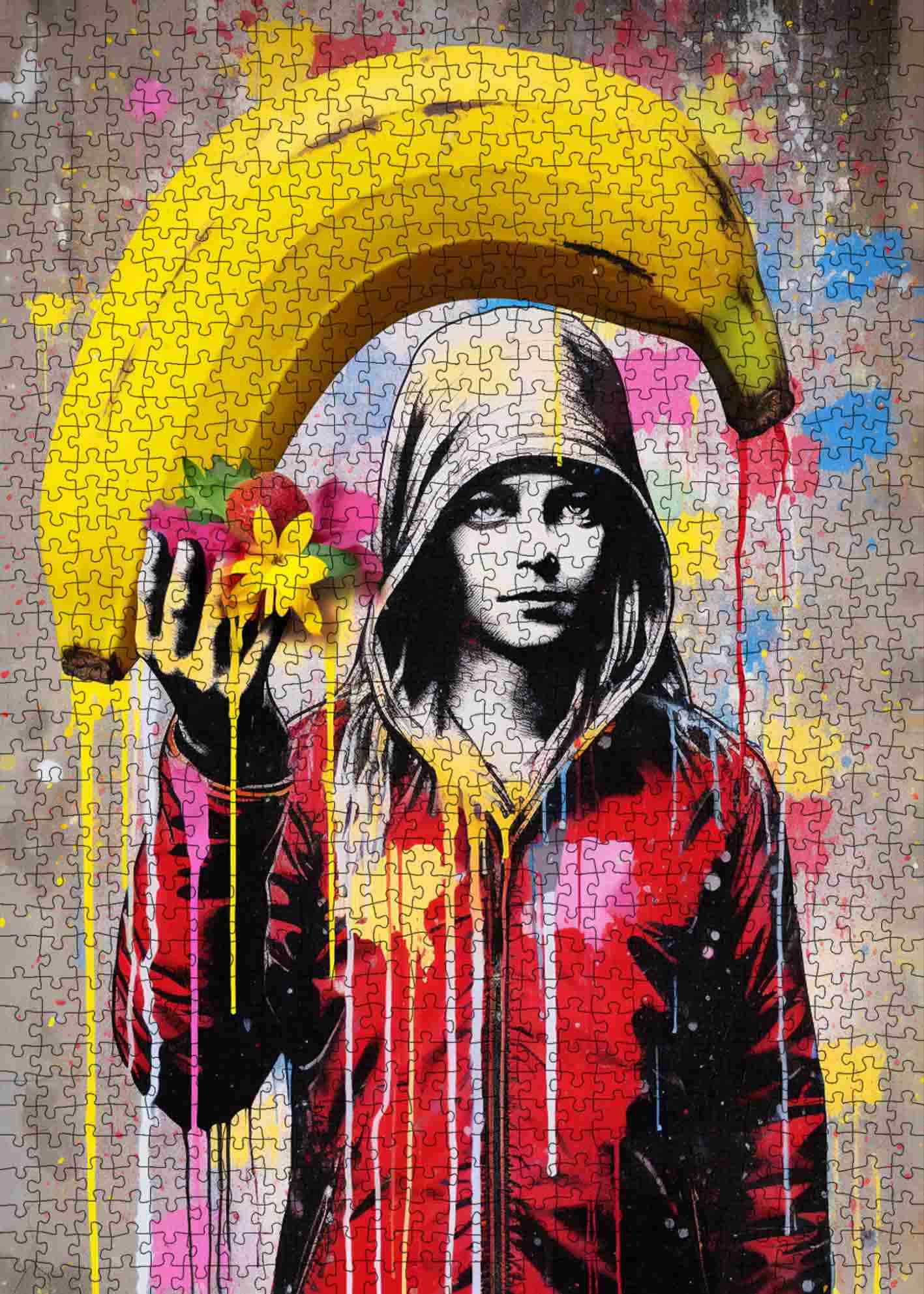 tucocoo-banana-flowers-girl-puzzle-1000-teile-graffiti image 2