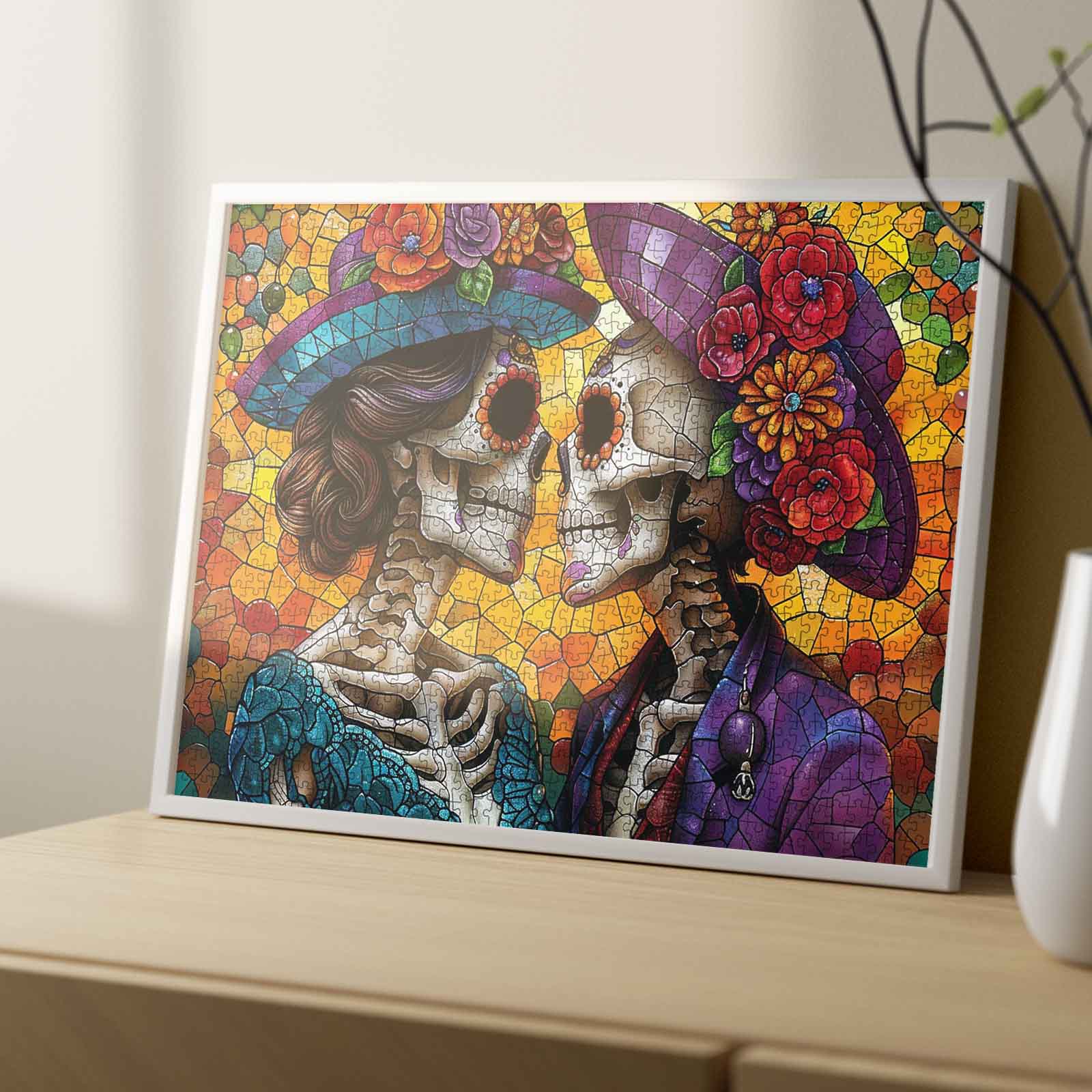 tucocoo-romantic-skeletons-puzzle-1000-teile-buntglas image 4