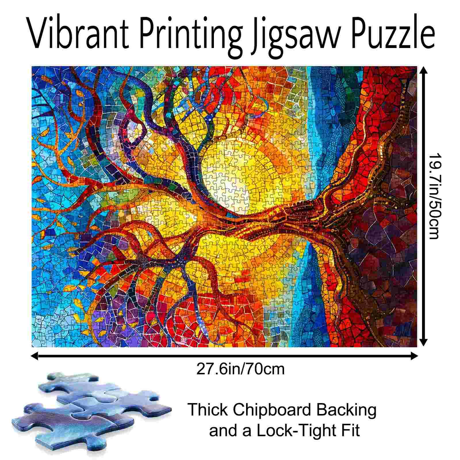 tucocoo-colorful-tree-stained-glass-puzzle-1000-teile-bunt image 5