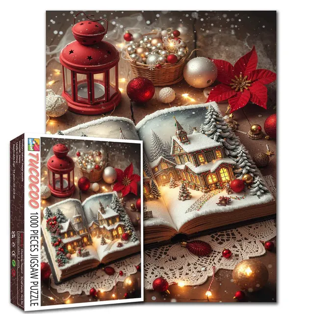 tucocoo-storybook-village-puzzle-1000-teile-weihnachtsdorf image 1
