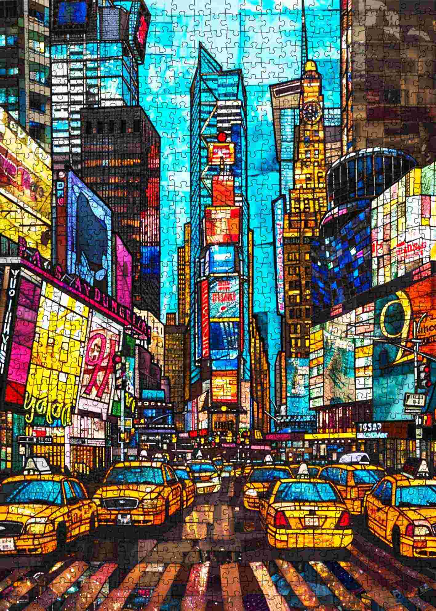 tucocoo-jigsaw-manhattan-city-view-puzzle-1000-teile-glasmalerei image 2