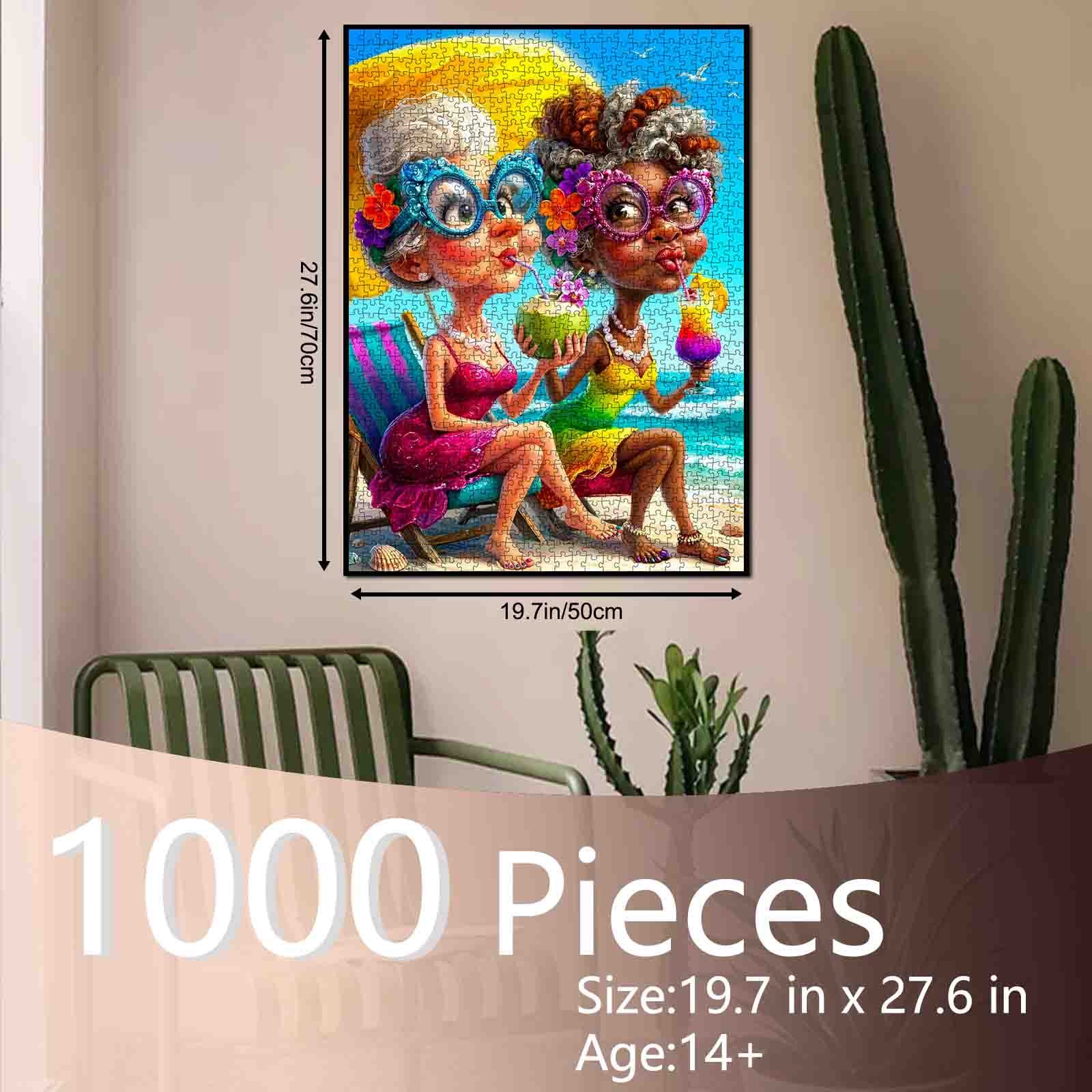 tucocoo-funny-beach-besties-grandmas-puzzle-1000-teile-strand image 5