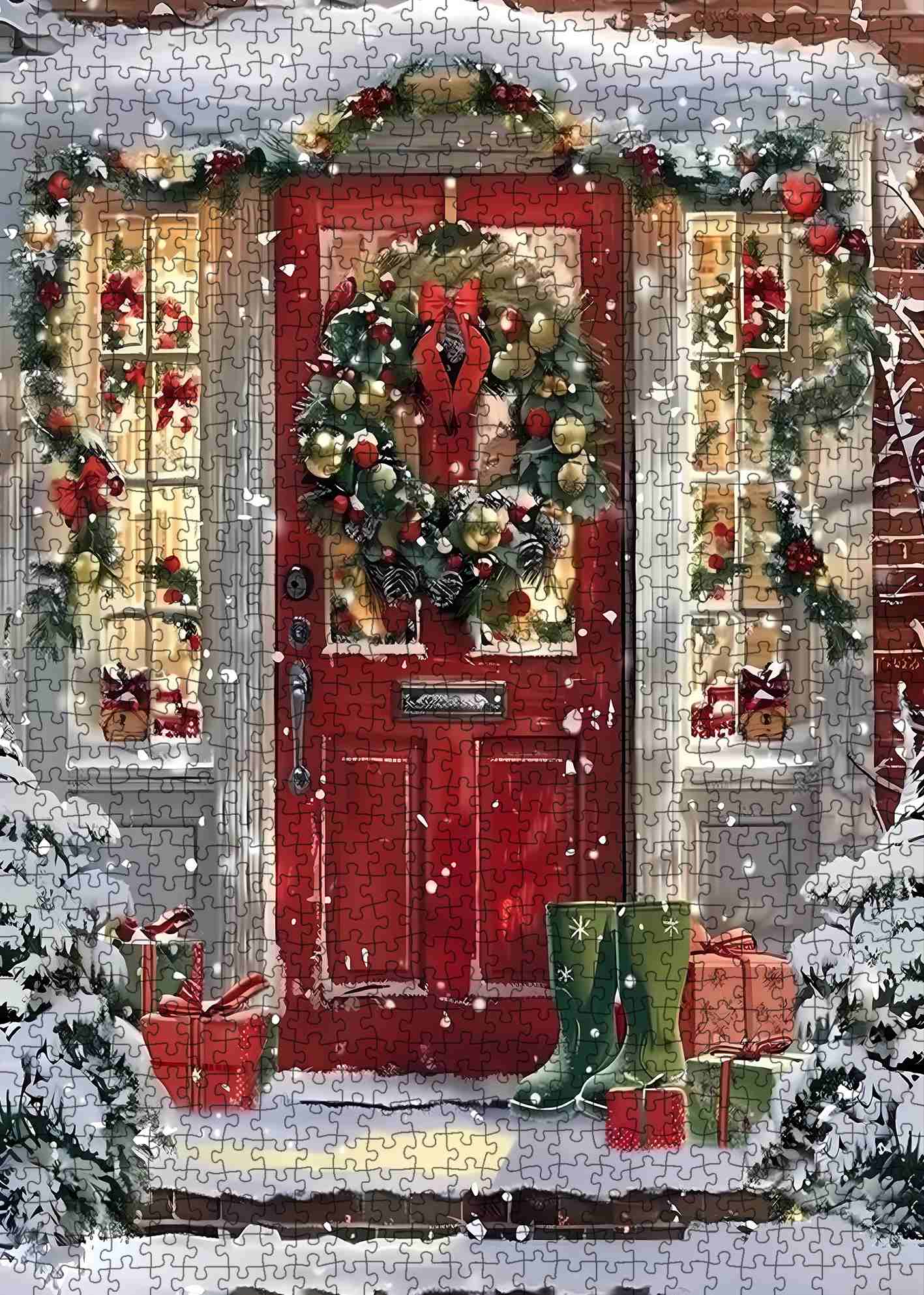 tucocoo-jigsaw-puzzles-christmas-welcome-door-puzzle-1000-teile-weihnachten image 2