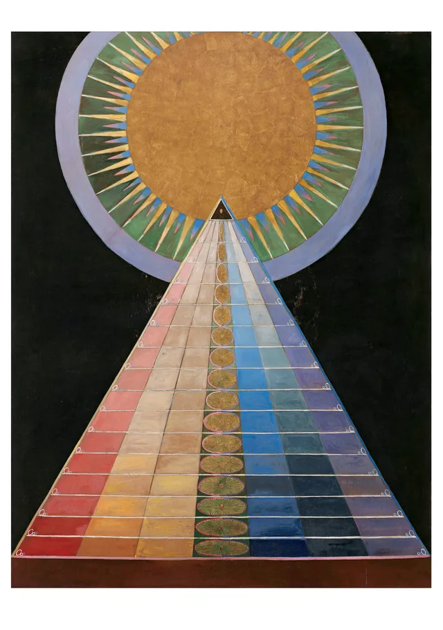 pomegranate-hilma-af-klint-altarpiece-no-1-blanko-klappkarte-einzelkarte image 1
