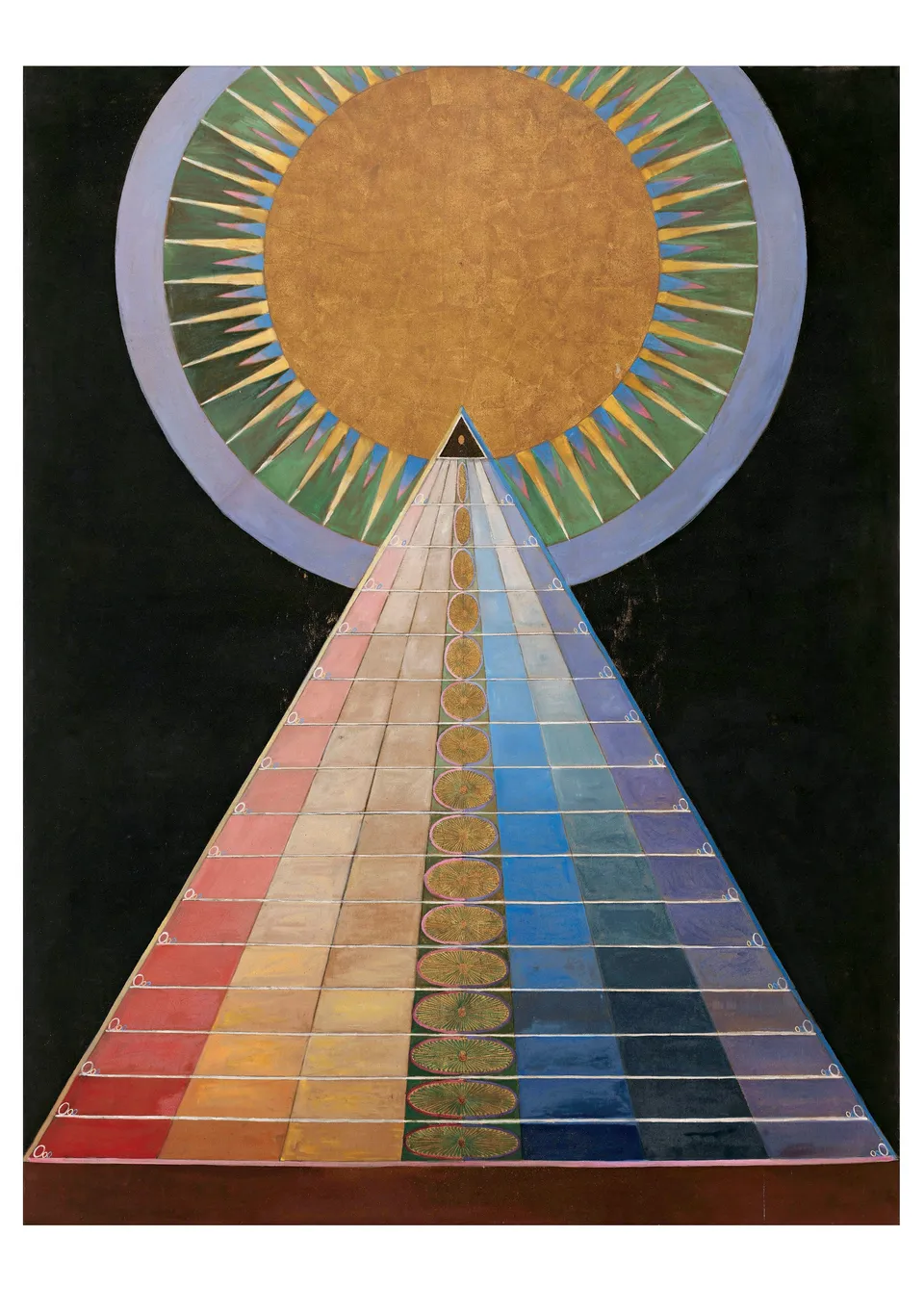 pomegranate-hilma-af-klint-altarpiece-no-1-blanko-klappkarte-einzelkarte image 1