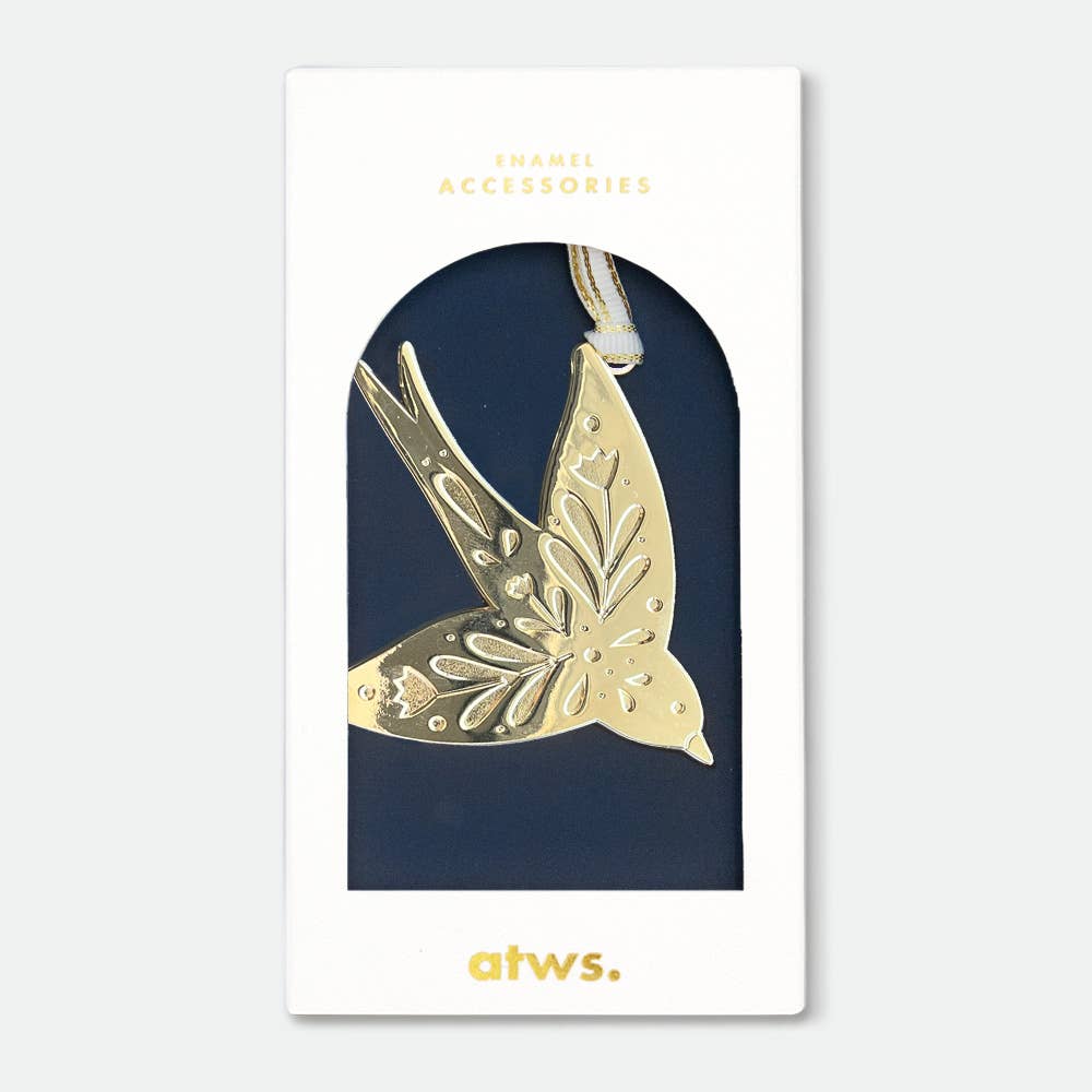 all-the-ways-to-say-christmas-ornaments-swallow-anh-nger-gold-emaille image 1