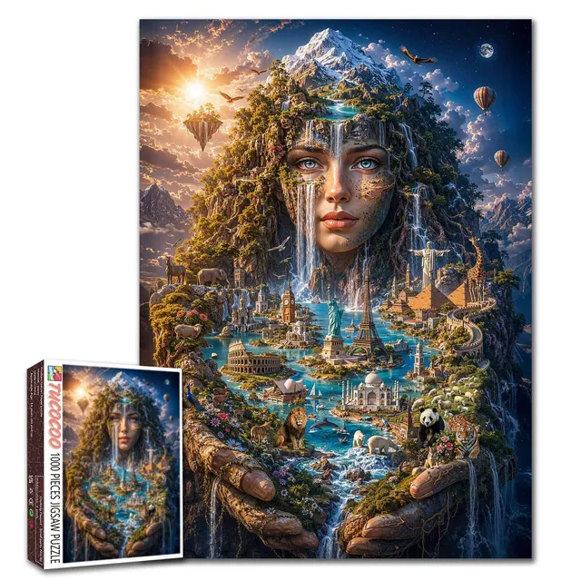 tucocoo-fantasy-world-landmarks-goddess-puzzle-1000-teile image 1