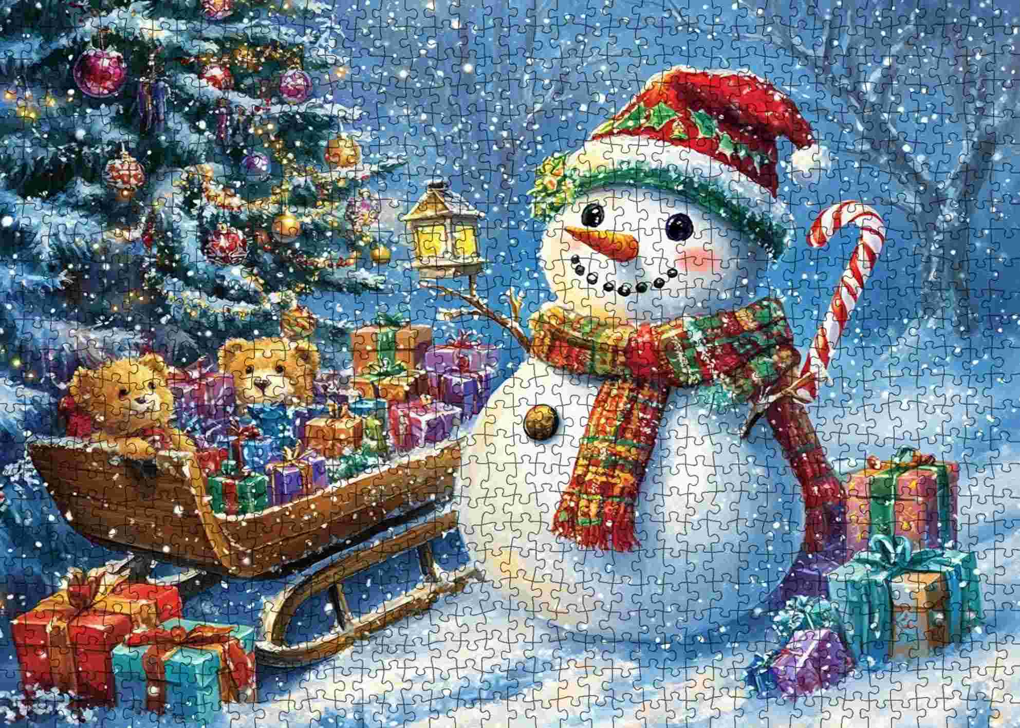 tucocoo-snowman-s-gift-parade-puzzle-1000-teile-weihnachten image 2