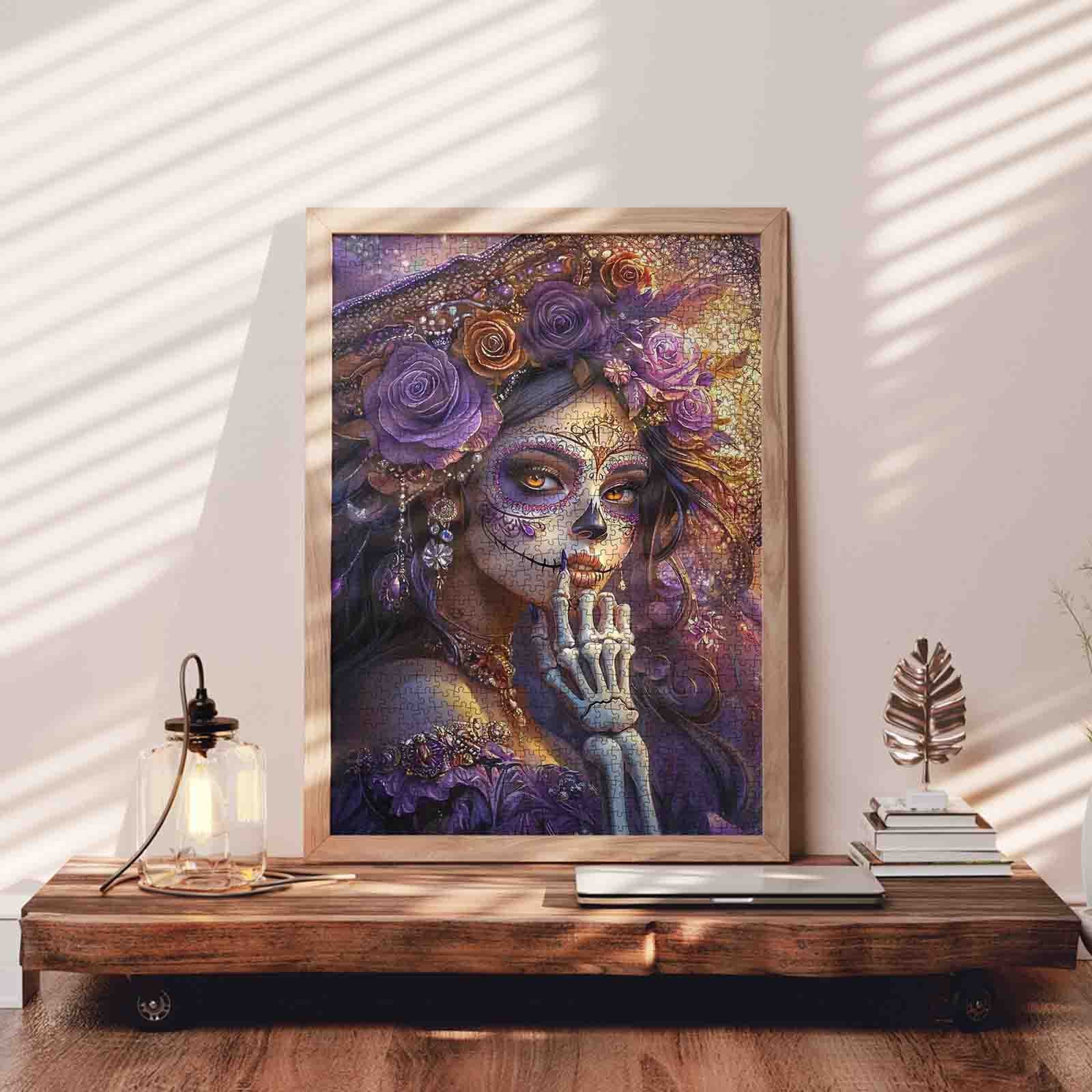tucocoo-elegant-sugar-skull-lady-puzzle-1000-teile-totenkopf image 3