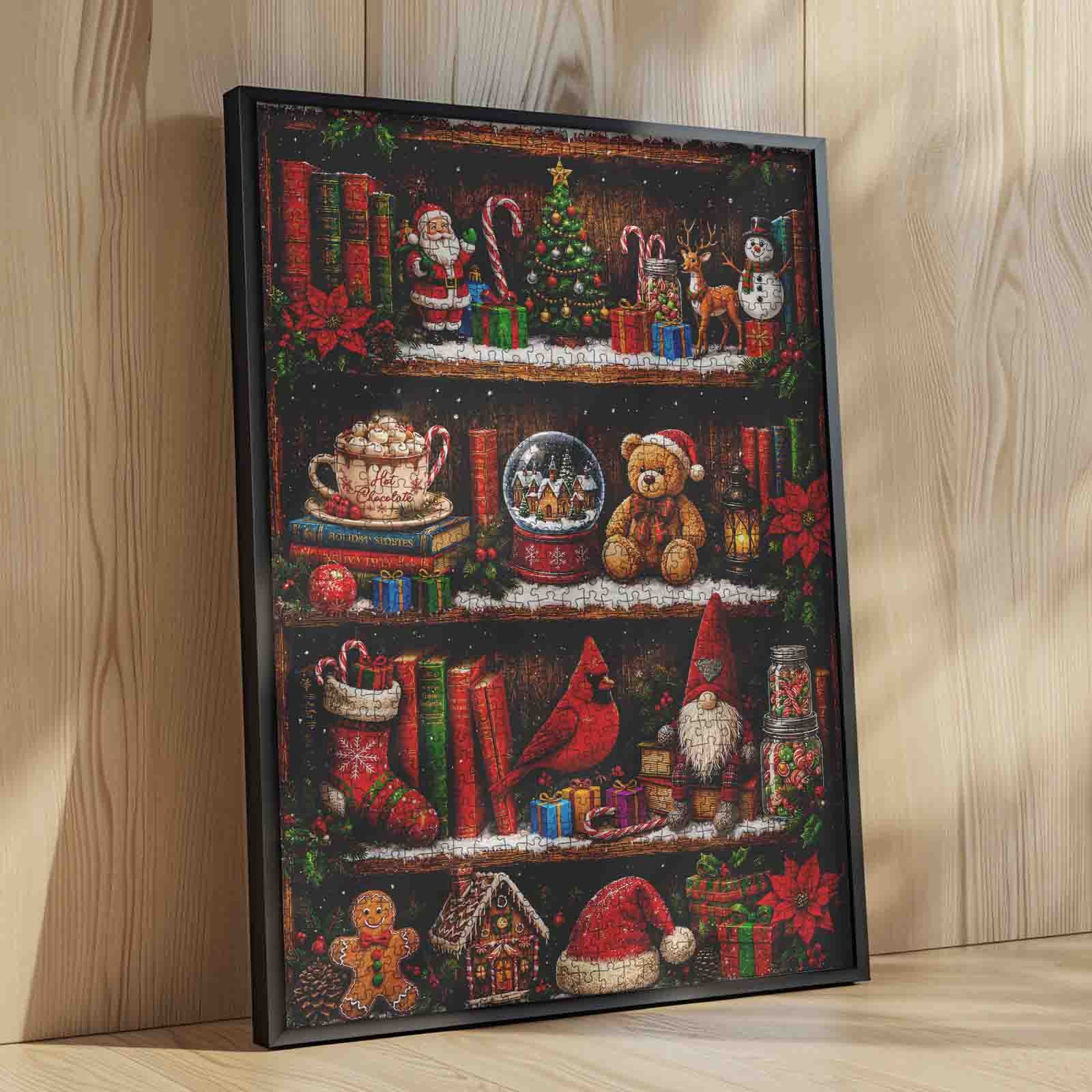 tucocoo-christmas-treasures-bookshelf-puzzle-1000-teile-weihnachten image 4