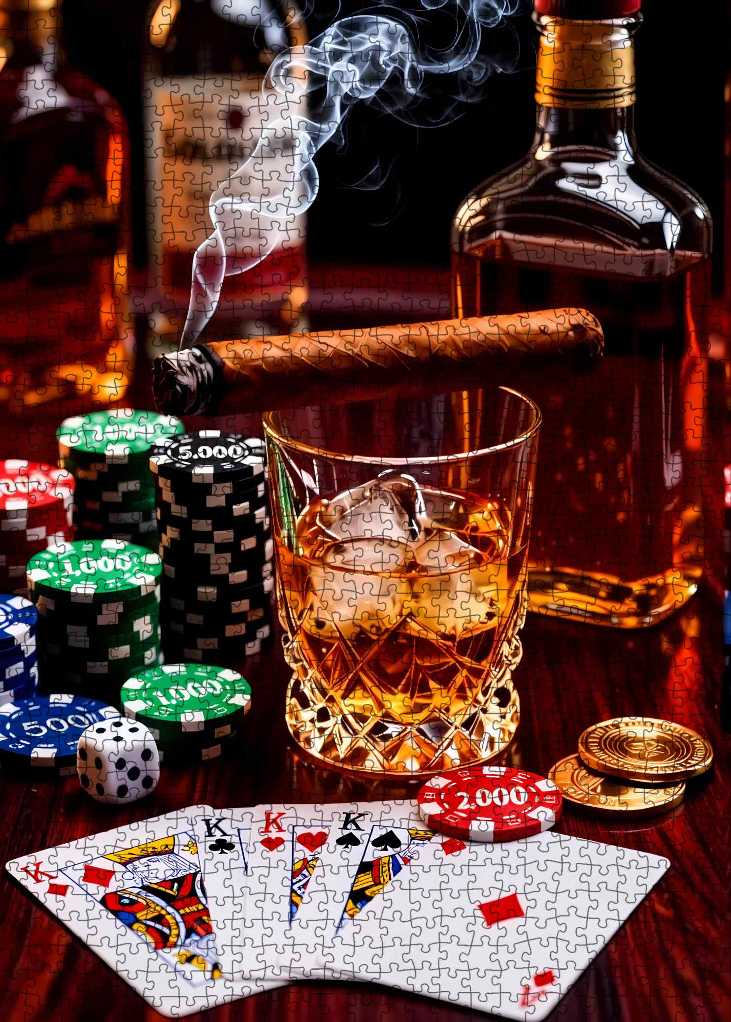 tucocoo-whiskey-night-poker-puzzle-1000-teile-whiskey image 2