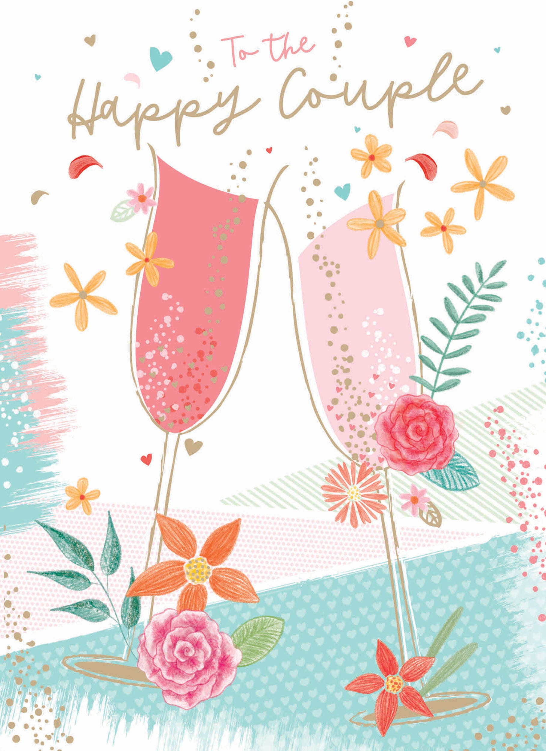otter-house-wedding-champagne-hochzeitskarte-blumen image 1