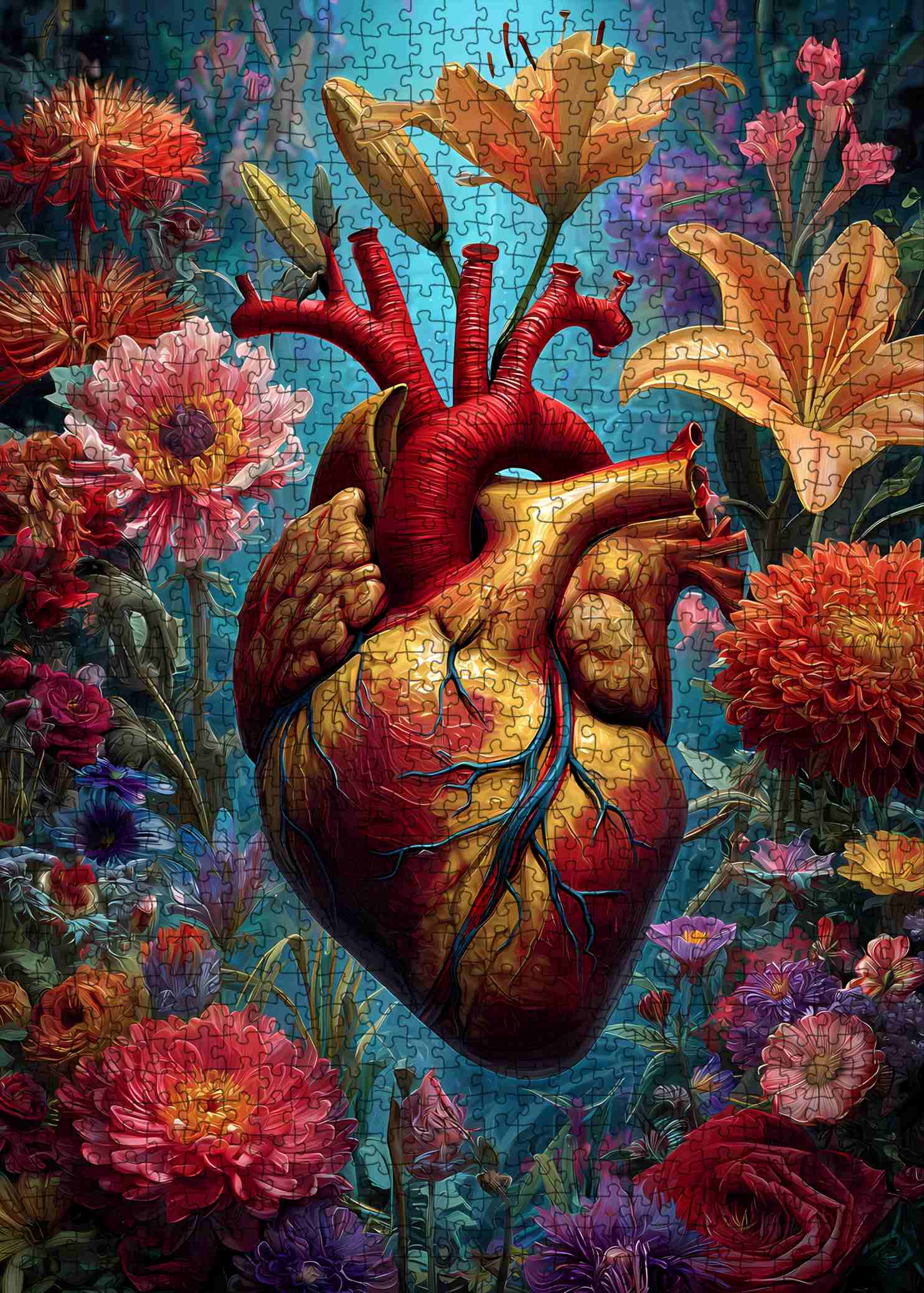 tucocoo-heart-of-nature-puzzle-1000-teile-herz-blumen image 2