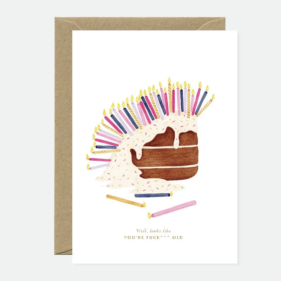 all-the-ways-to-say-greeting-cards-geburtstagskarte-goldfolie-kuchen image 1