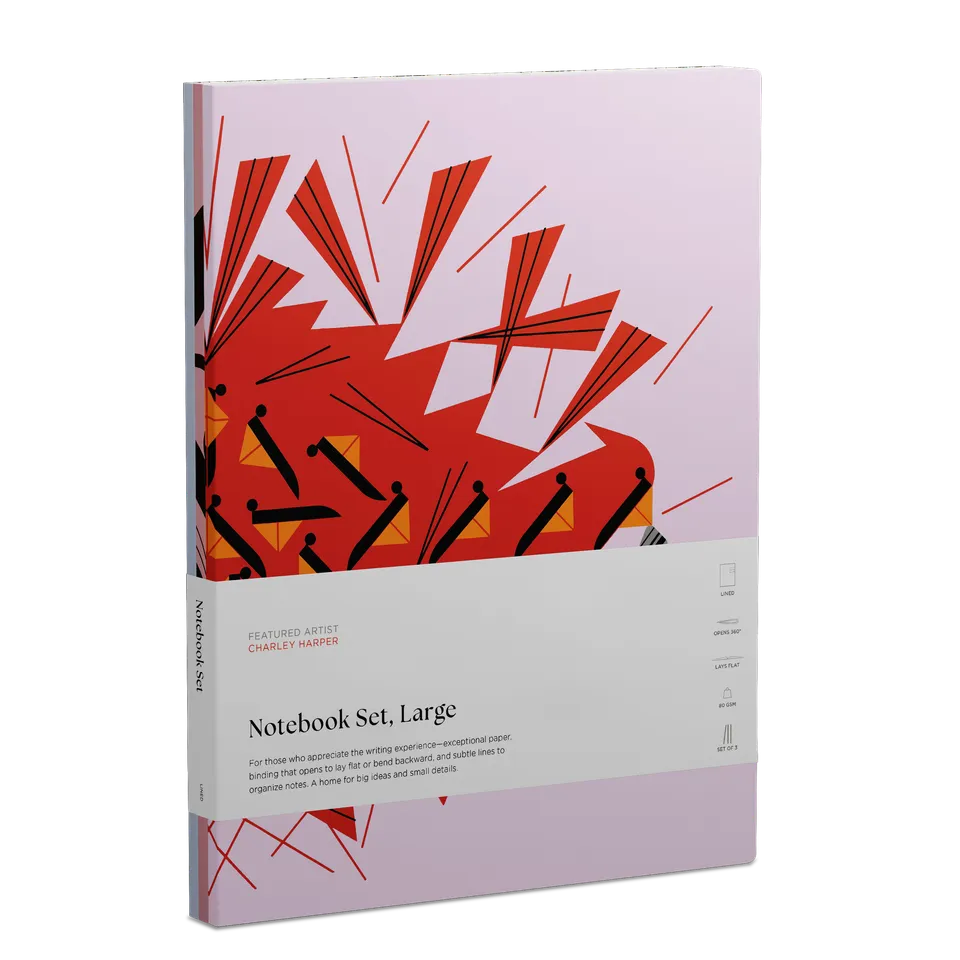 pomegranate-charley-harper-notizbuch-set-large-v-gel-3-st-ck image 1