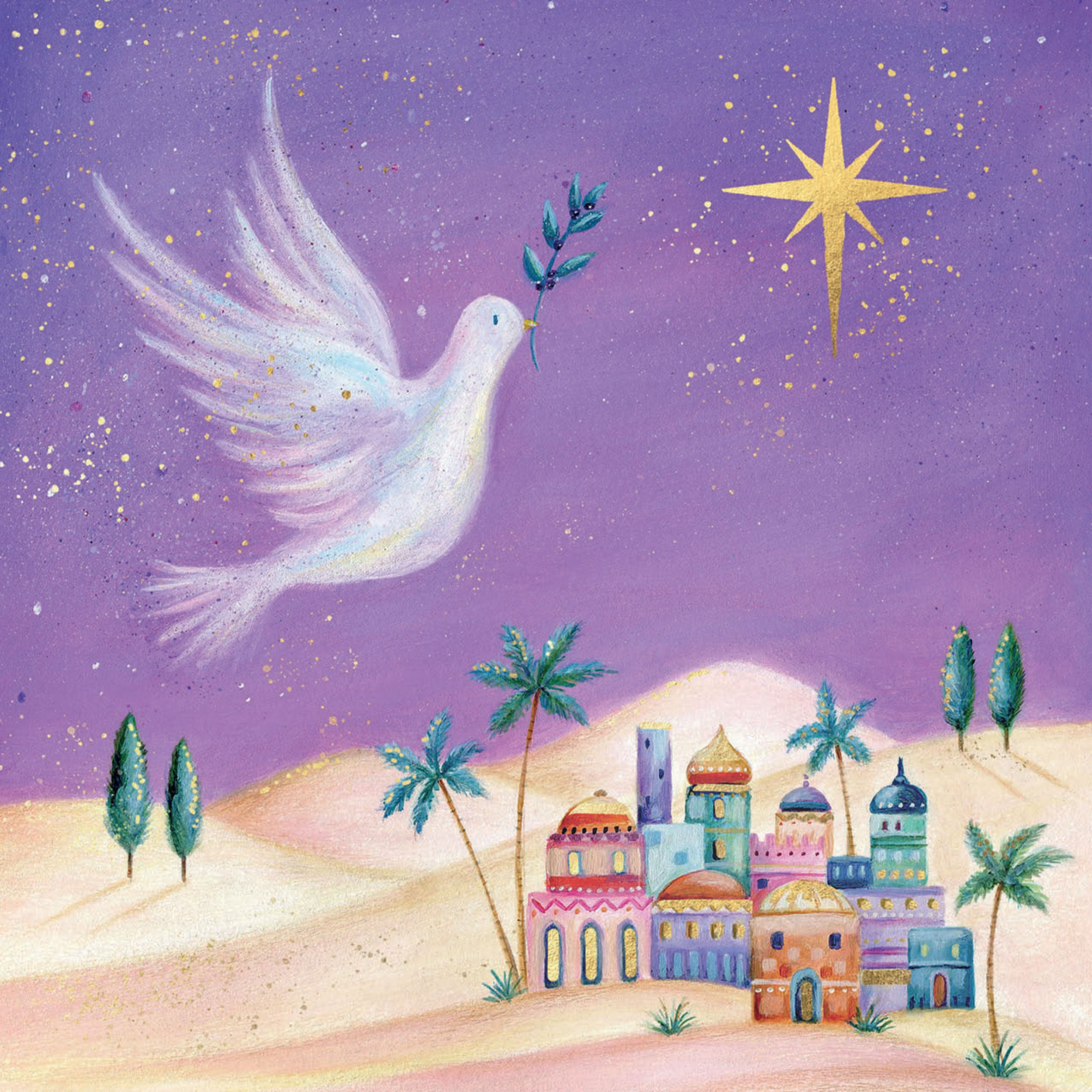 otter-house-christmas-dove-over-bethlehem-weihnachtskarten-10er image 1