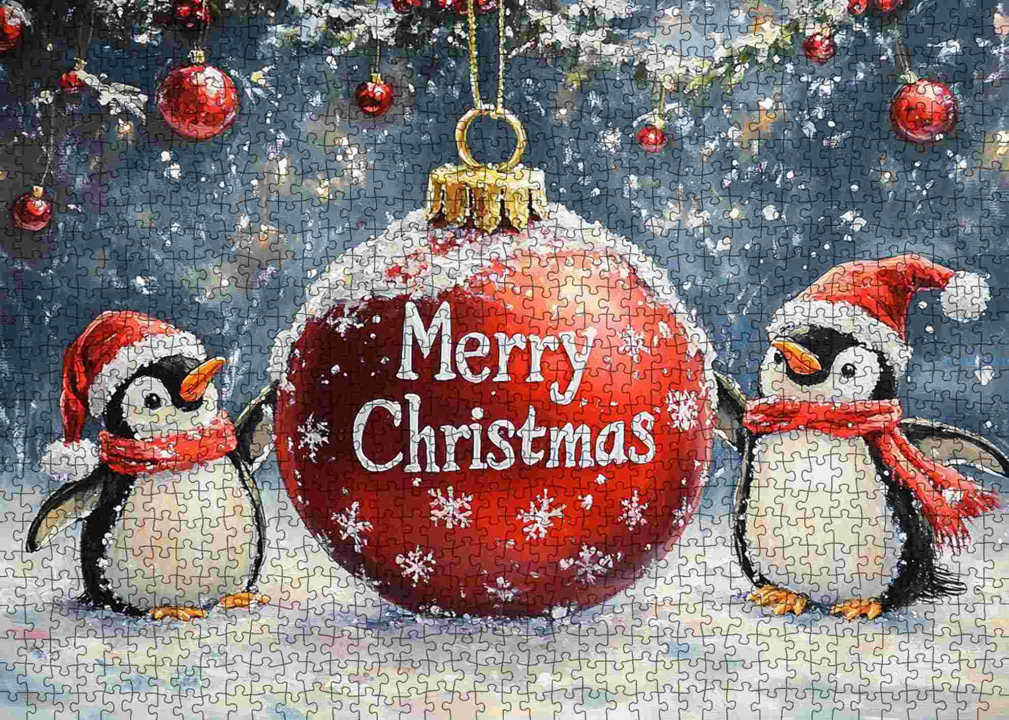 tucocoo-penguin-holiday-wishes-puzzle-1000-teile image 2