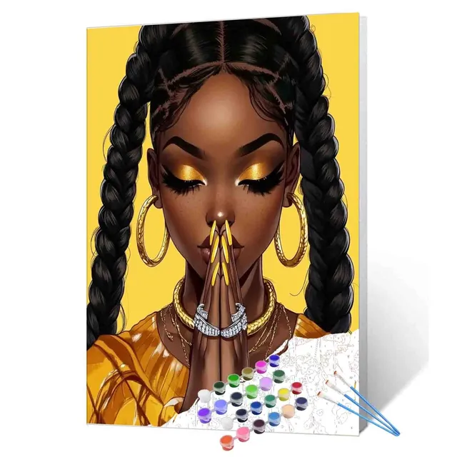 tucocoo-golden-prayer-in-strength-malen-nach-zahlen-16x20-gebet image 1