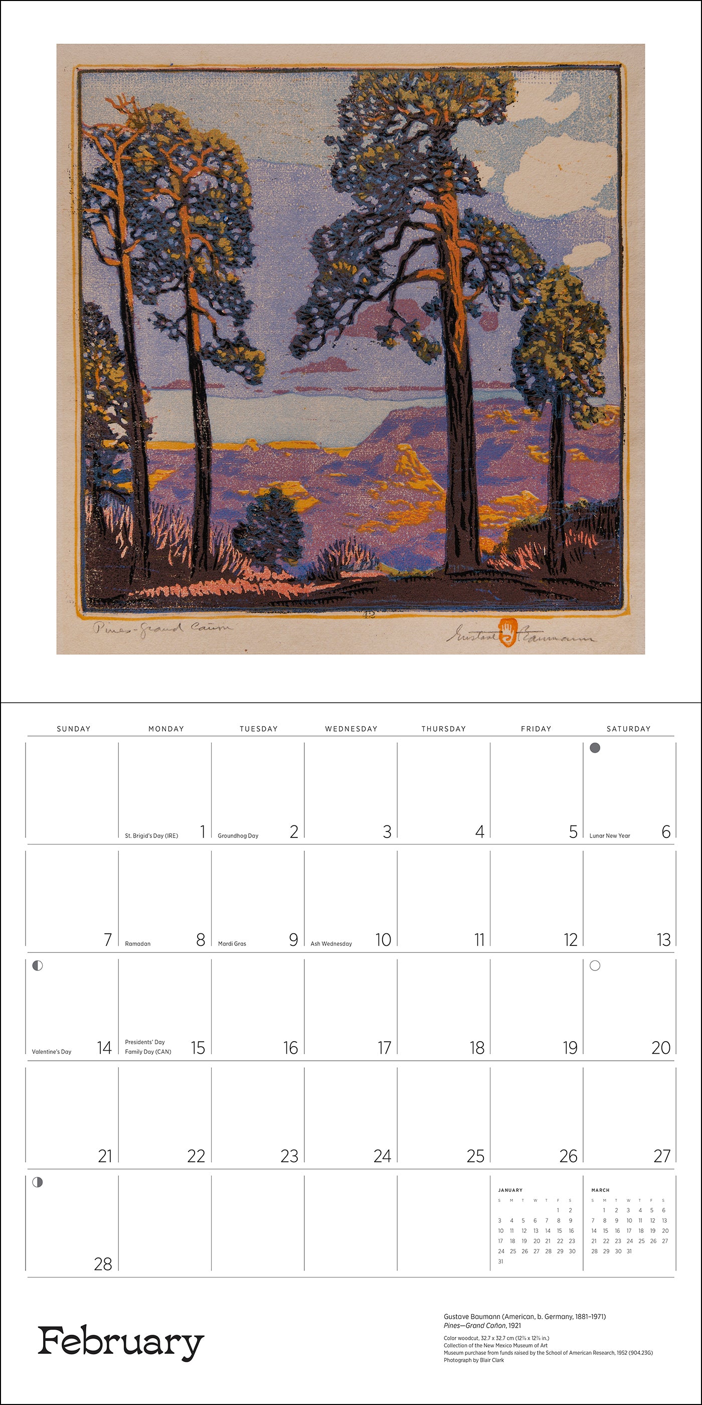 pomegranate-gustave-baumann-2027-wandkalender-landschaften image 6