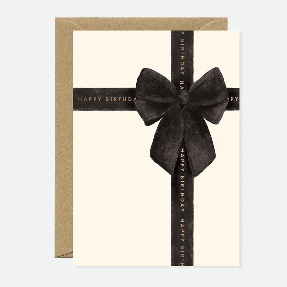 all-the-ways-to-say-happy-birthday-black-bow-gru-karte-goldfolie image 1