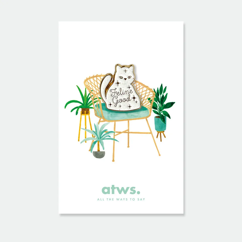 all-the-ways-to-say-feline-good-pin-katze-wei-gold-emaille image 1