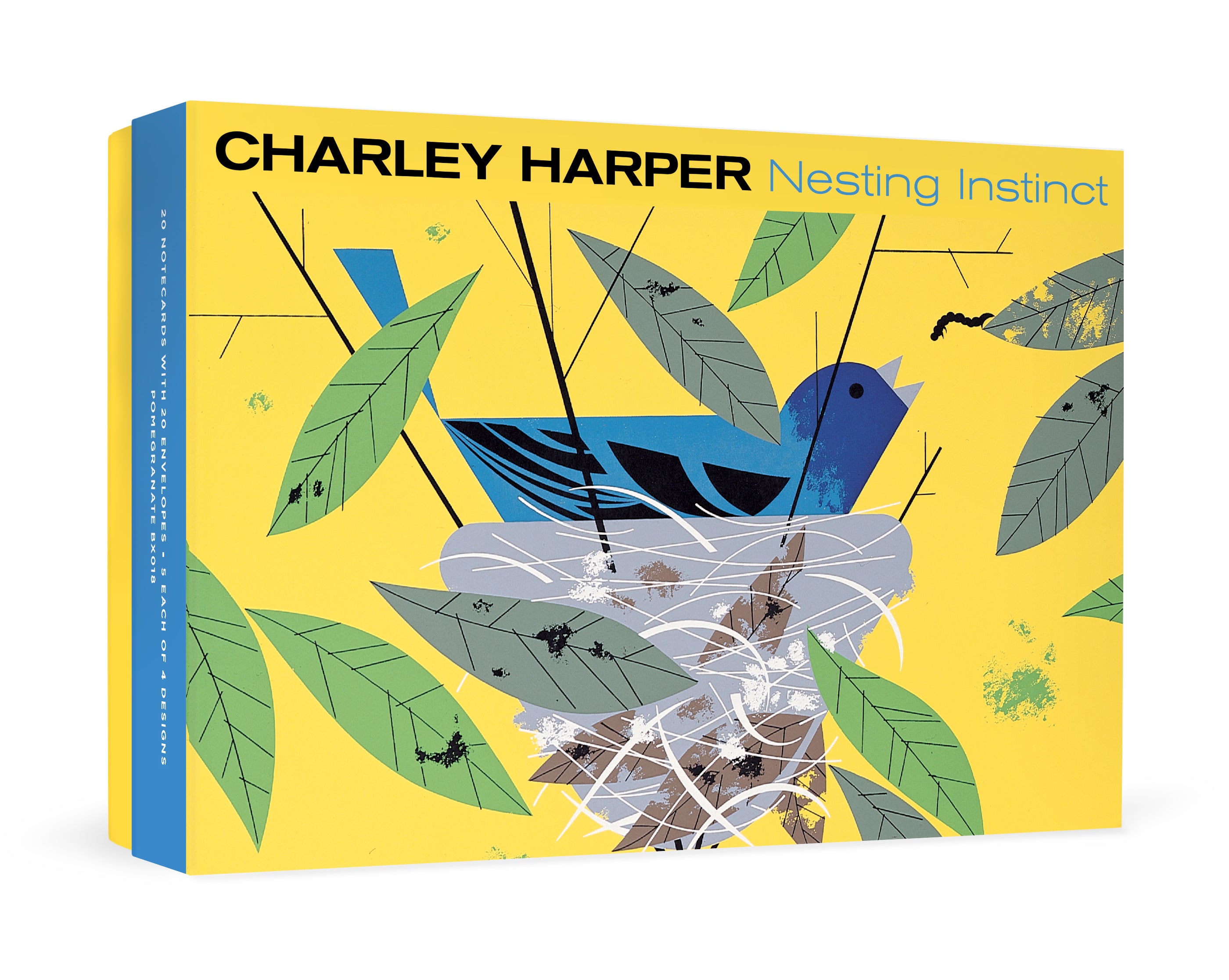 pomegranate-charley-harper-nesting-instinct-gru-karten-20er-v-gel image 1