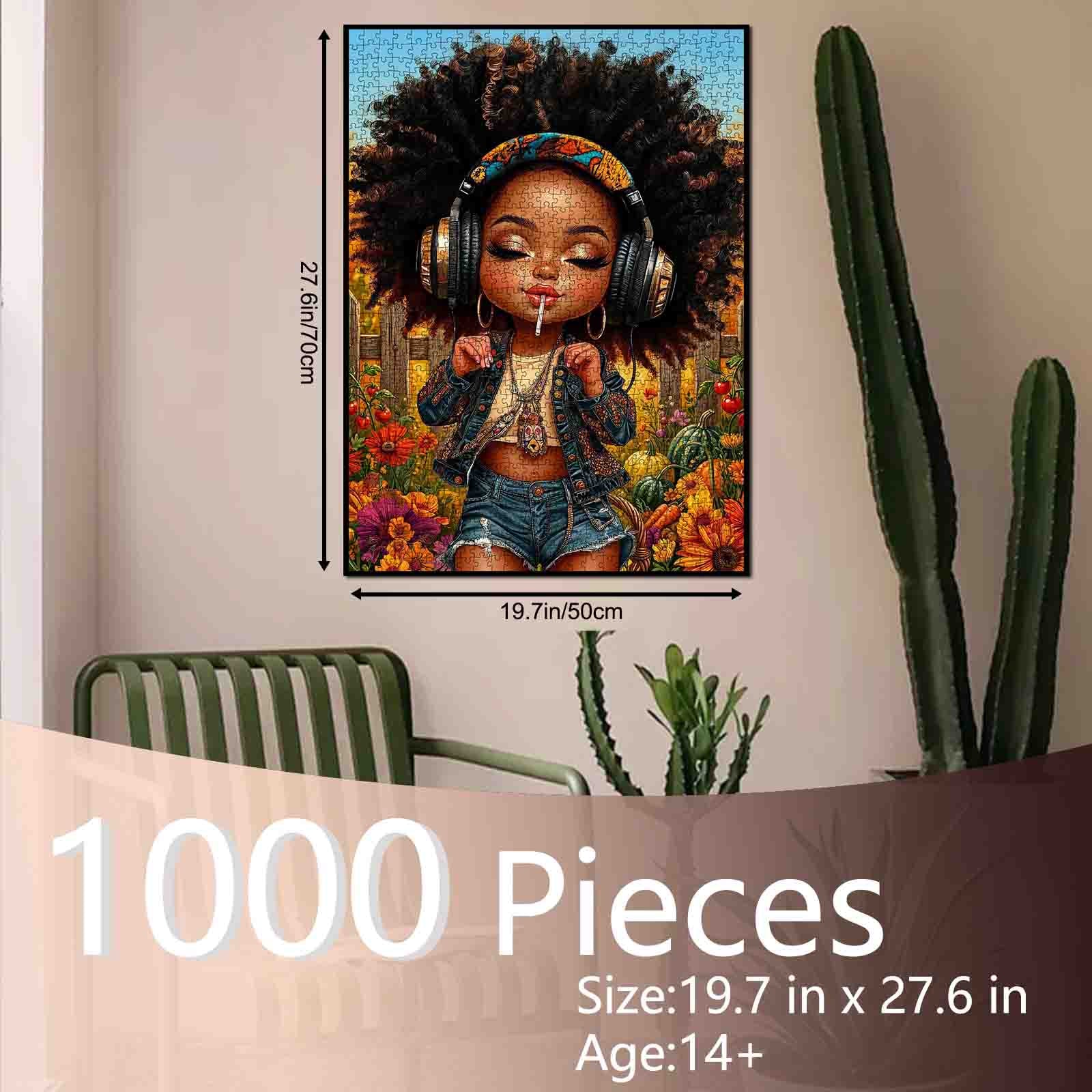 tucocoo-afro-girl-autumn-garden-puzzle-1000-teile-musik image 5