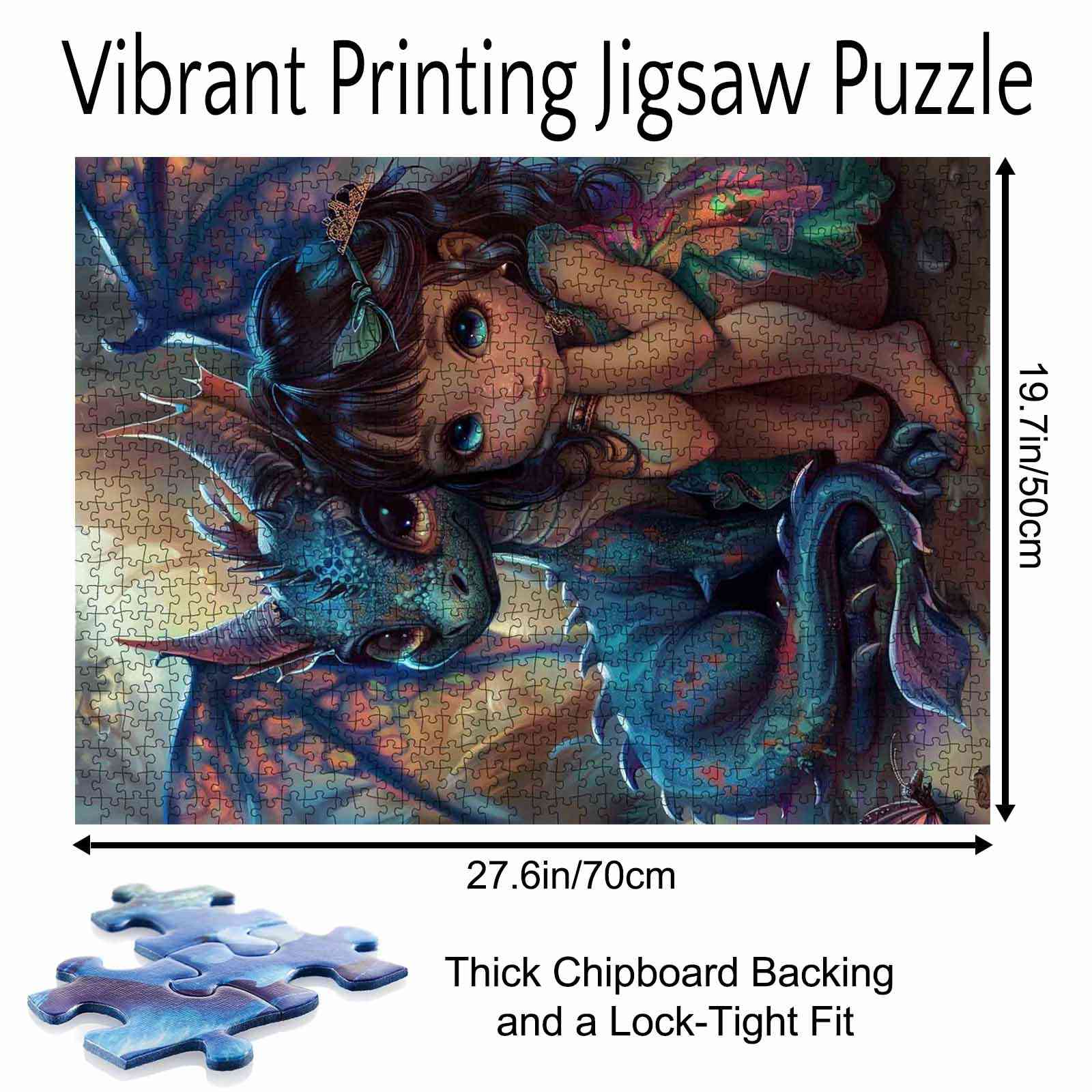 tucocoo-enchanted-dragon-and-girl-puzzle-1000-teile-drache image 5