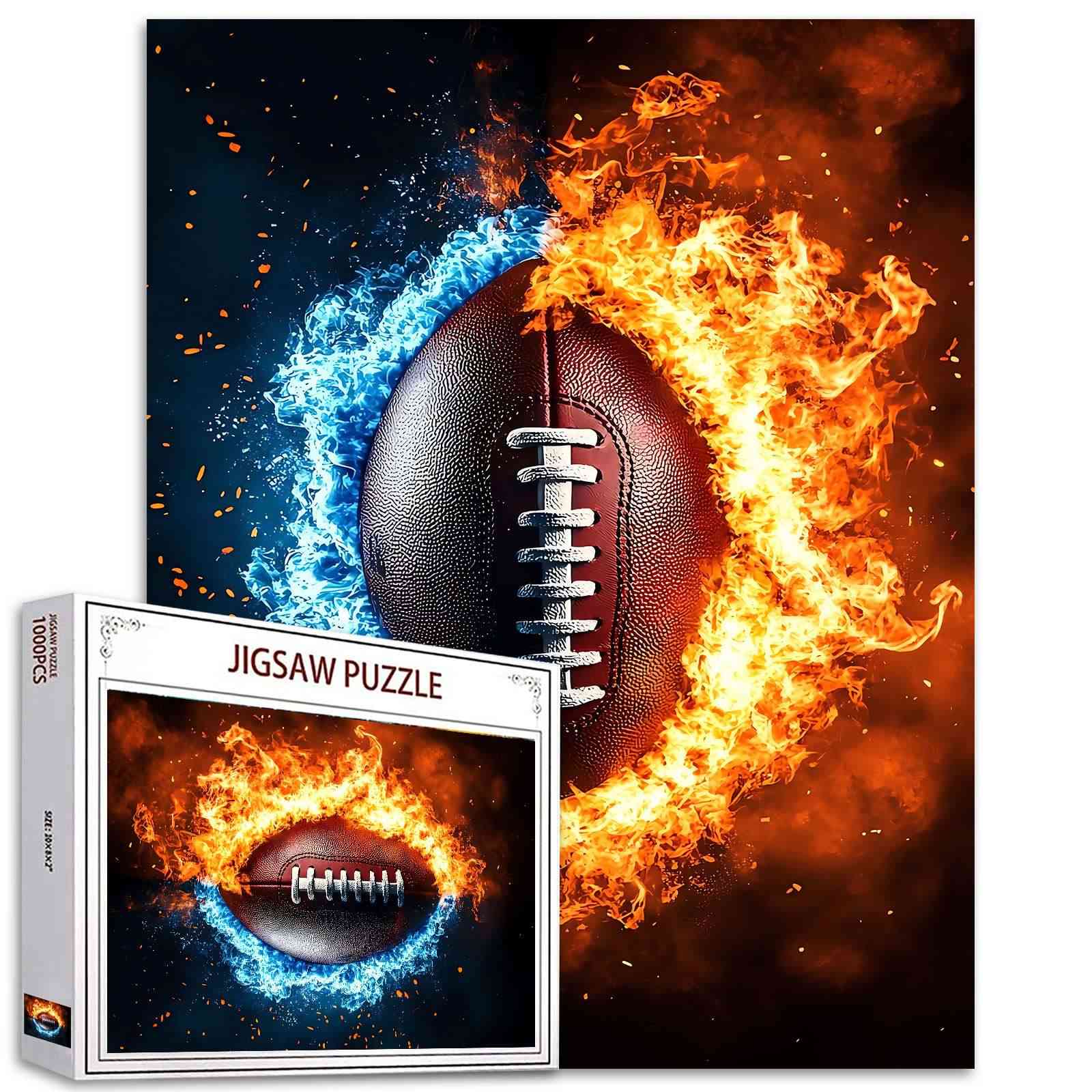 tucocoo-jigsaw-puzzles-fire-and-ice-football-puzzle-1000-teile-sport image 1