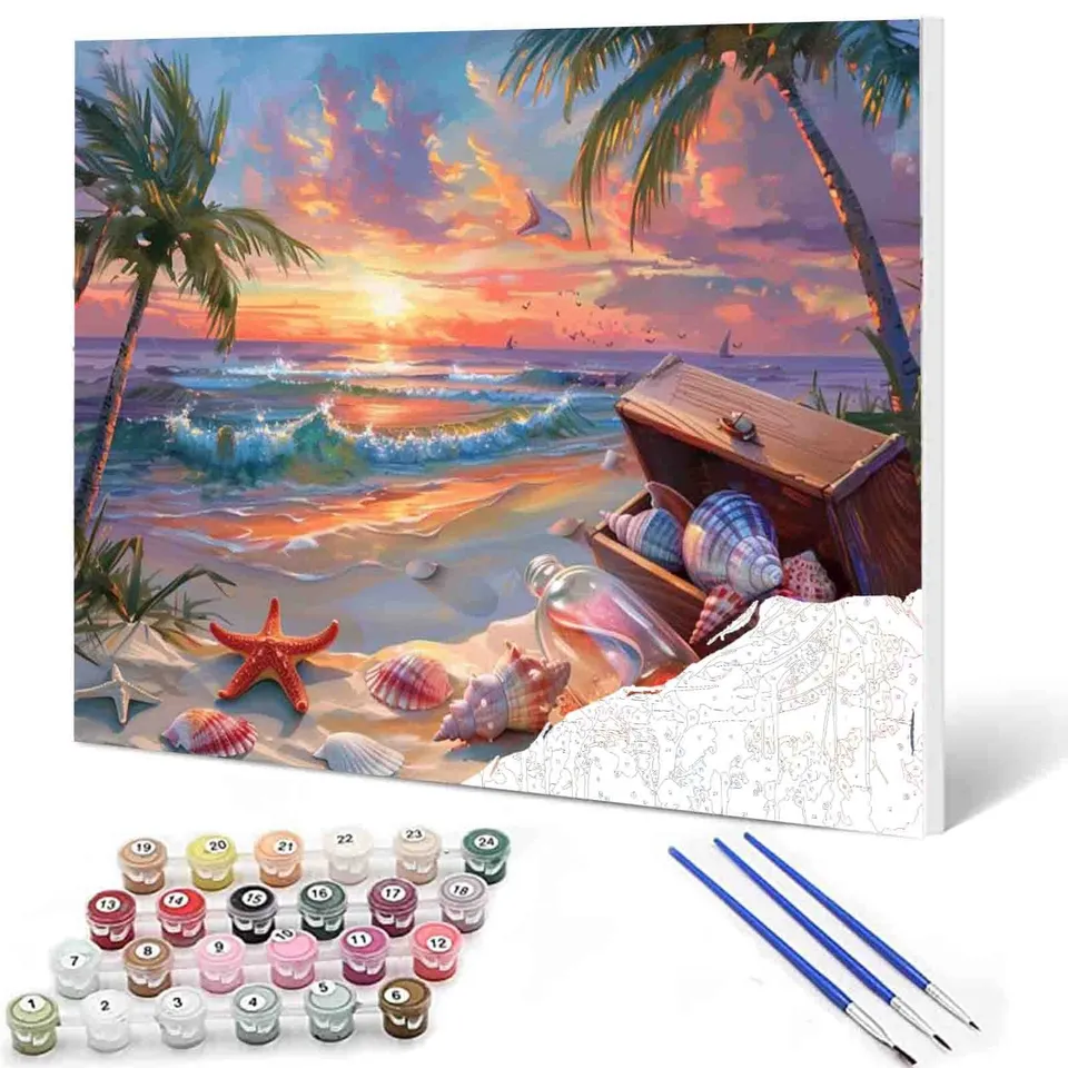 tucocoo-sunset-beach-treasure-malen-nach-zahlen-40x50-ohne-rahmen image 1