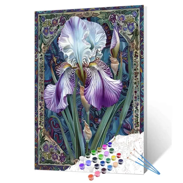 tucocoo-ornamental-iris-bloom-malen-nach-zahlen-40x50-ohne-rahmen image 1