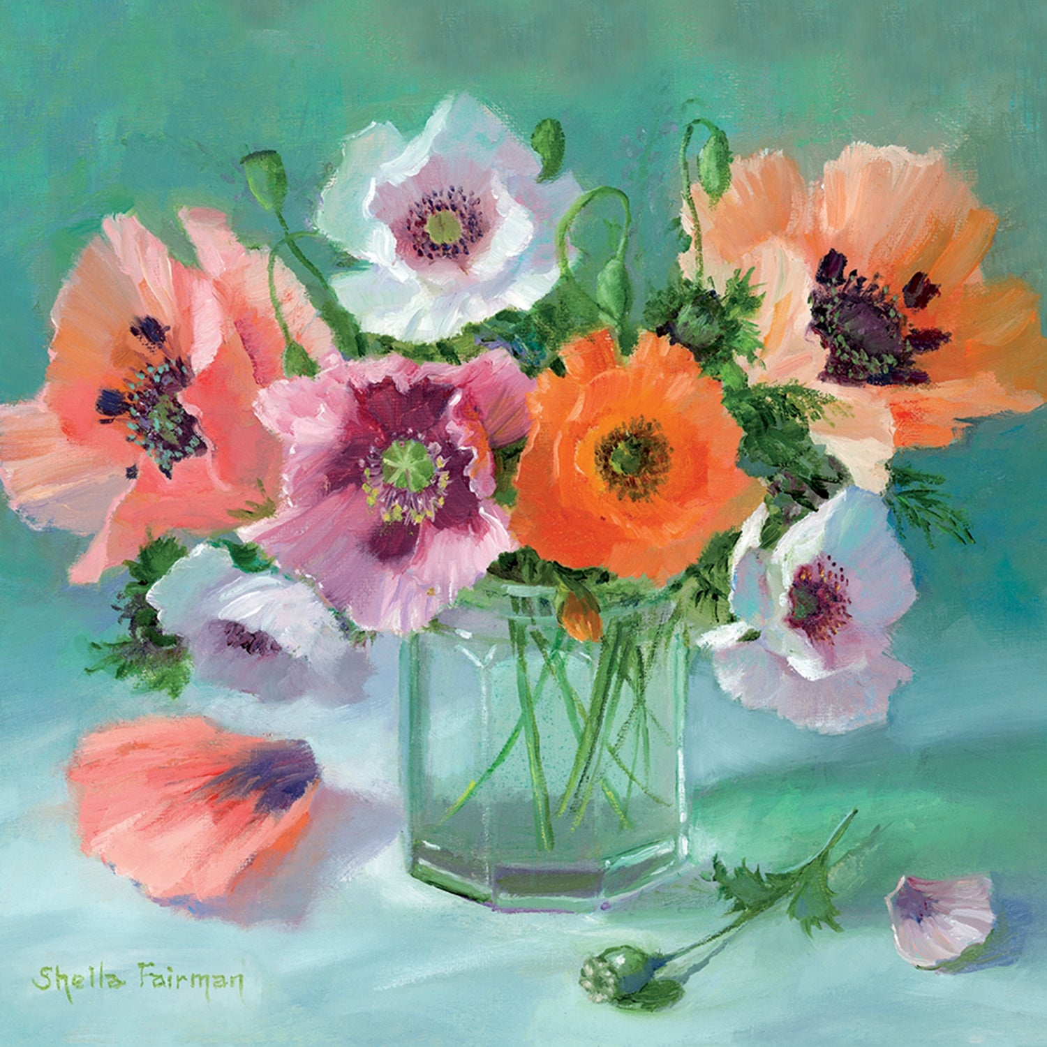 otter-house-quayside-gallery-poppies-gru-karte-mohn image 1
