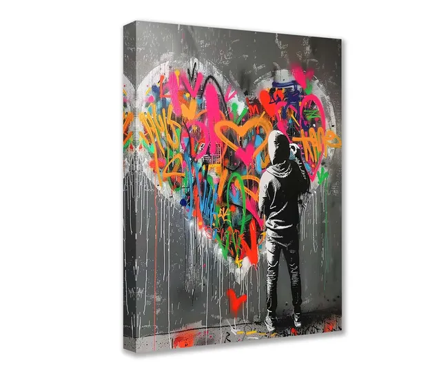 tucocoo-graffiti-heart-street-artist-leinwandbild-30x40-ungerahmt-bunt image 1